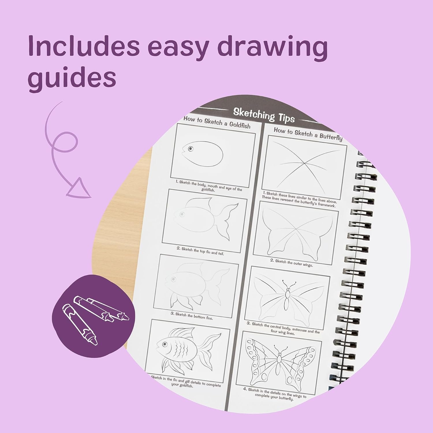 Melissa & Doug Mini-Sketch Pad, Spiral-Bound Drawi... - Image 5