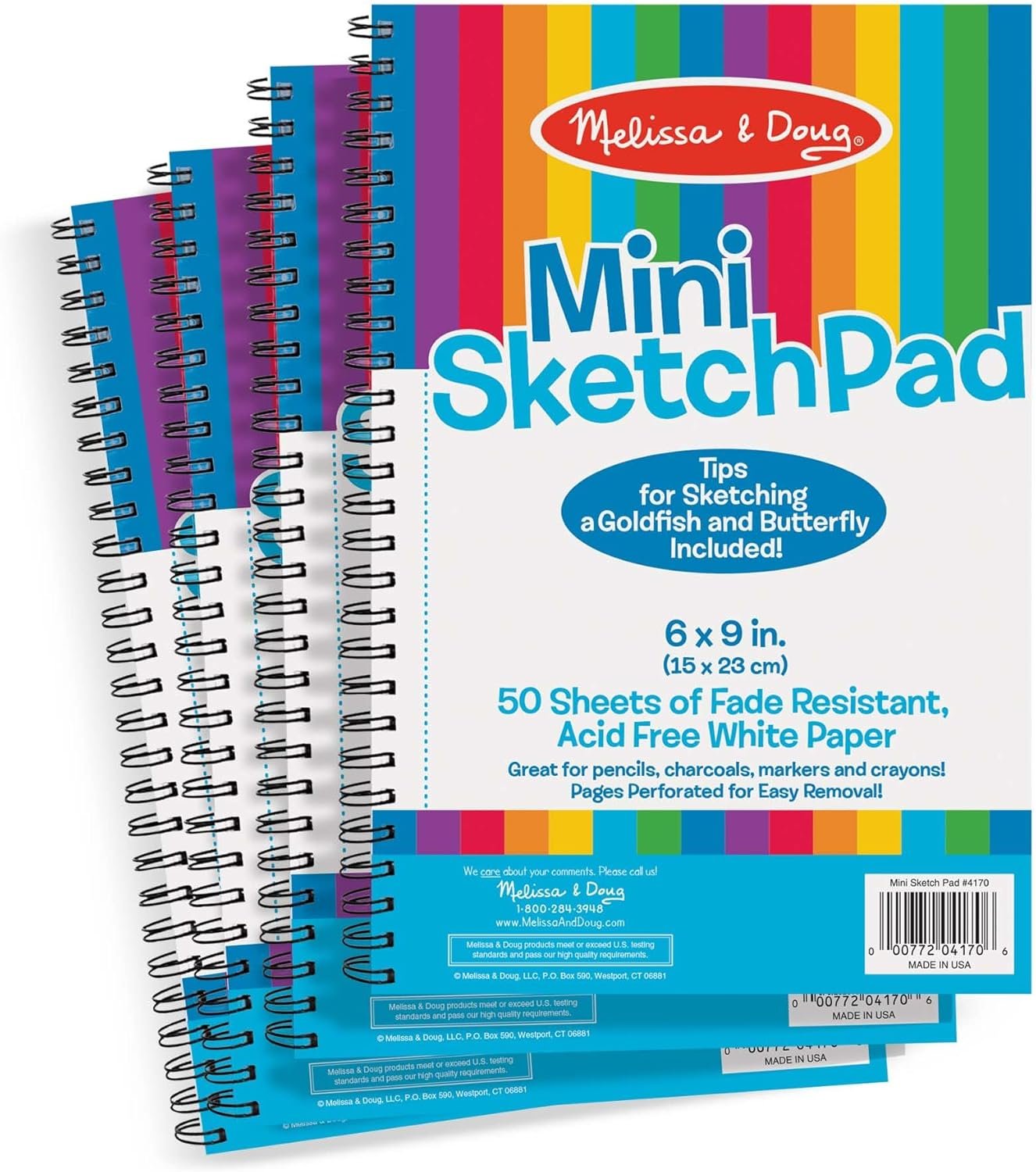 Melissa & Doug Mini-Sketch Pad, Spiral-Bound Drawi... - Image 2