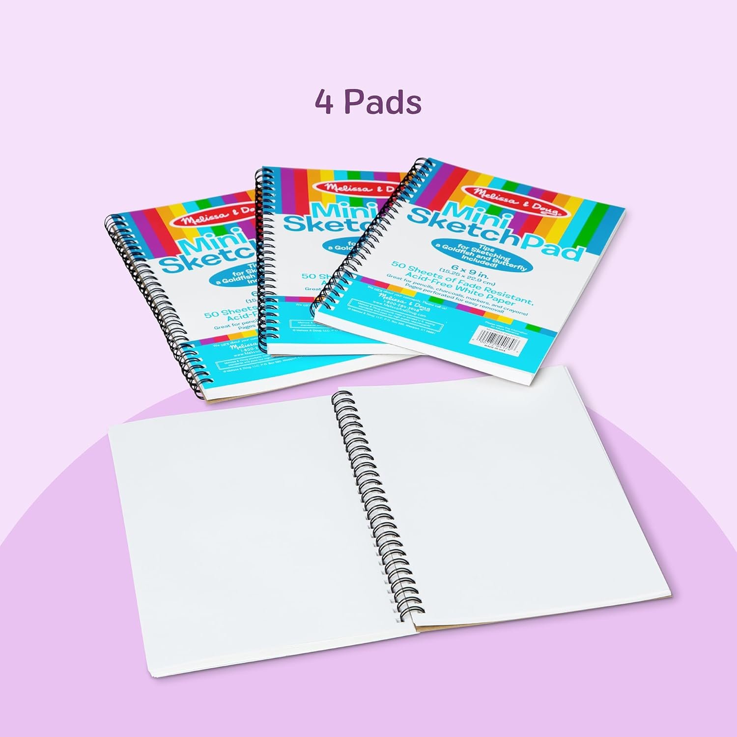 Melissa & Doug Mini-Sketch Pad, Spiral-Bound Drawi... - Image 7