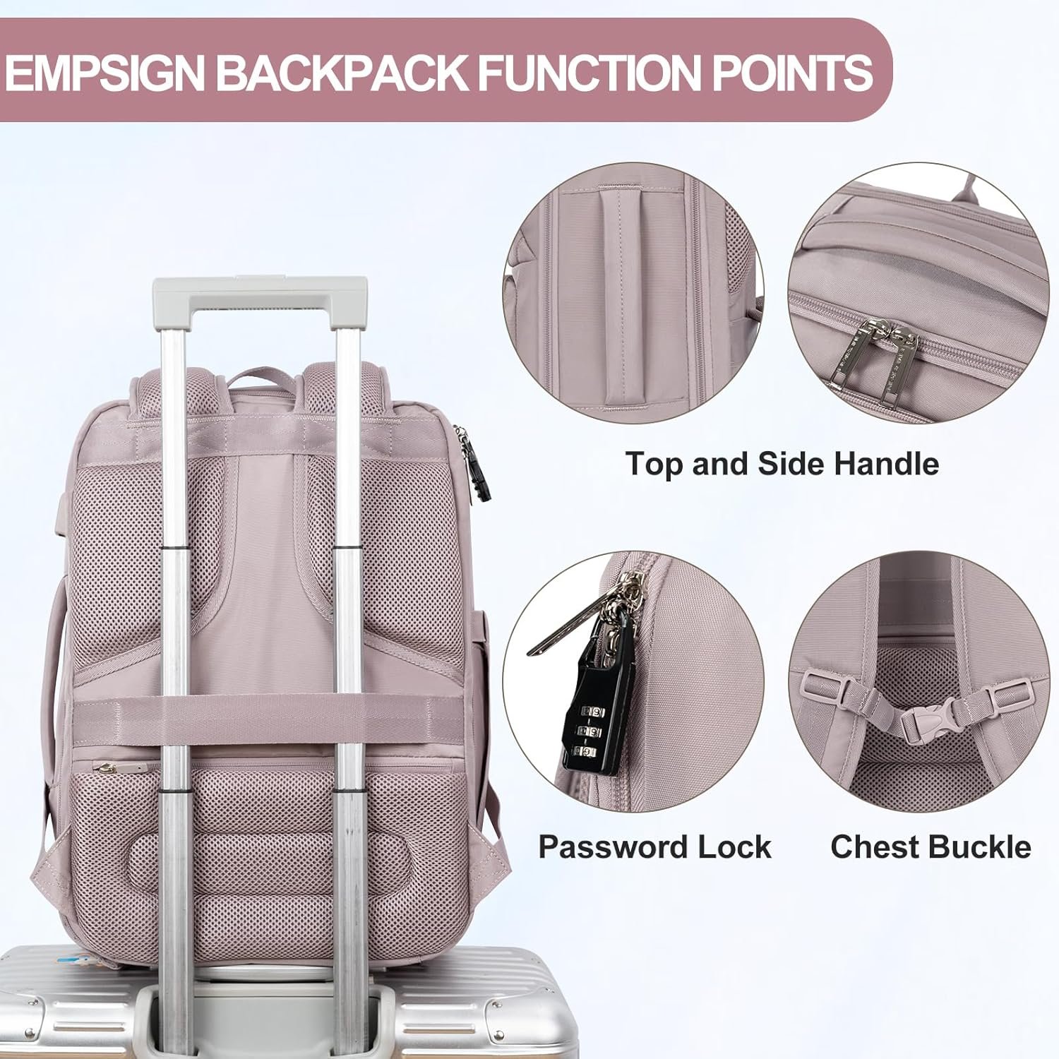 EMPSIGN Carry on Travel Backpack for Women & Men, ... - Image 7