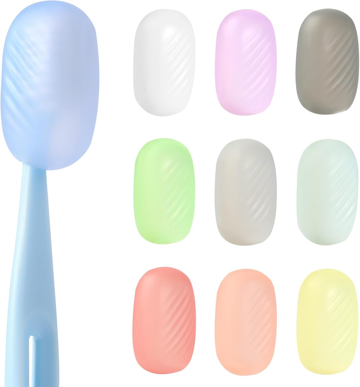 10 Packs Travel Toothbrush Covers, Silicone Toothb... - Image 2