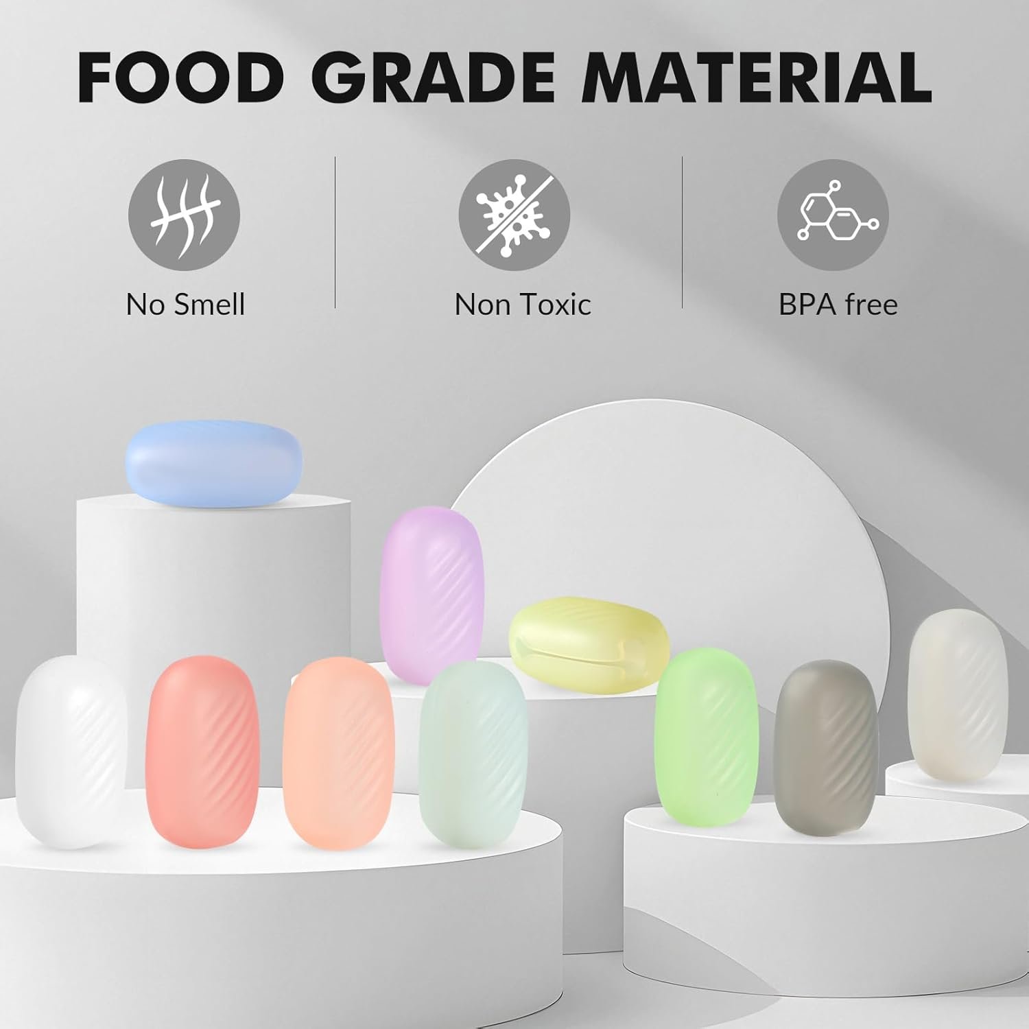 10 Packs Travel Toothbrush Covers, Silicone Toothb... - Image 3