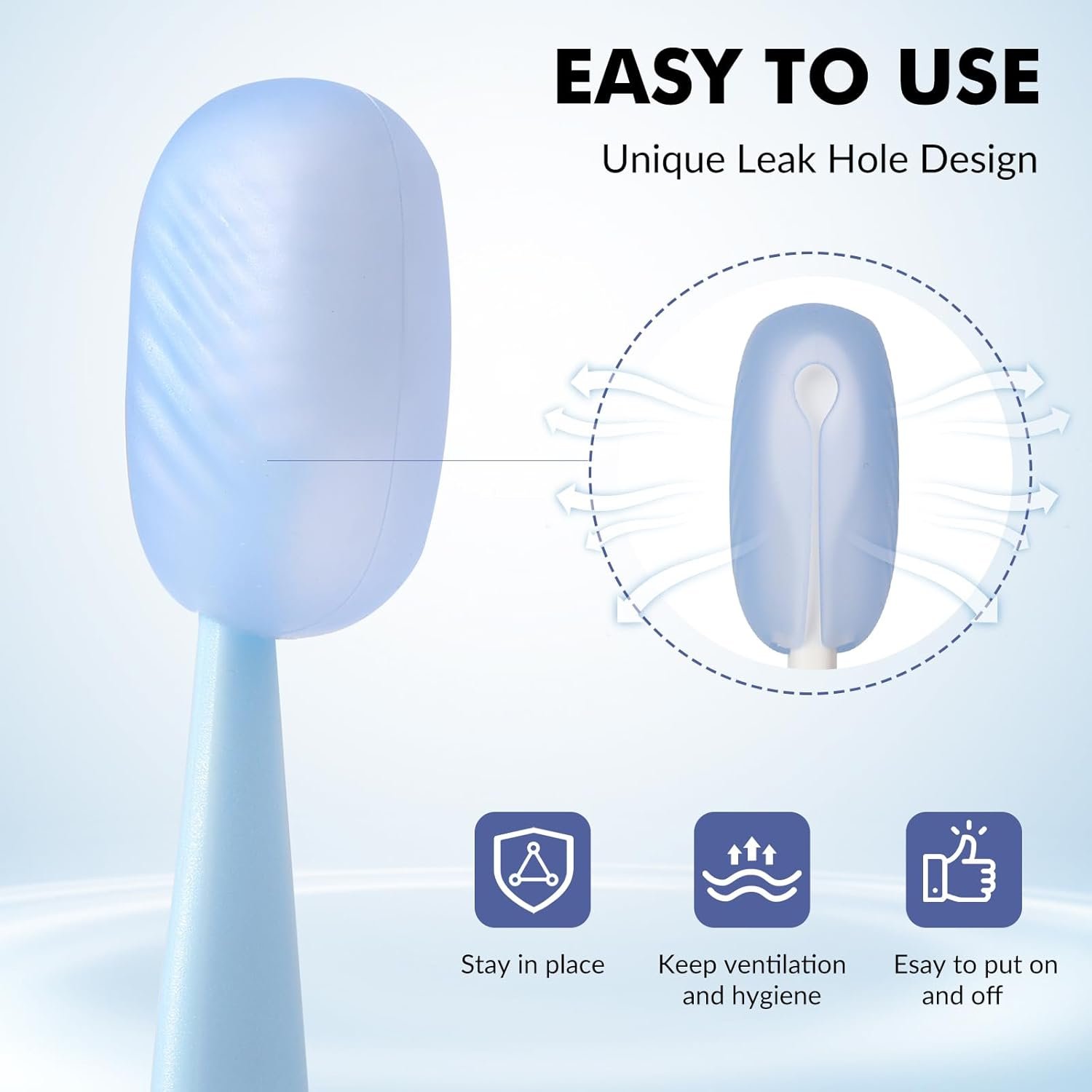 10 Packs Travel Toothbrush Covers, Silicone Toothb... - Image 5