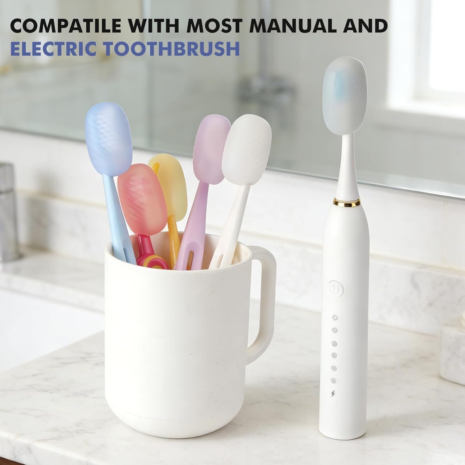 10 Packs Travel Toothbrush Covers, Silicone Toothb... - Image 6