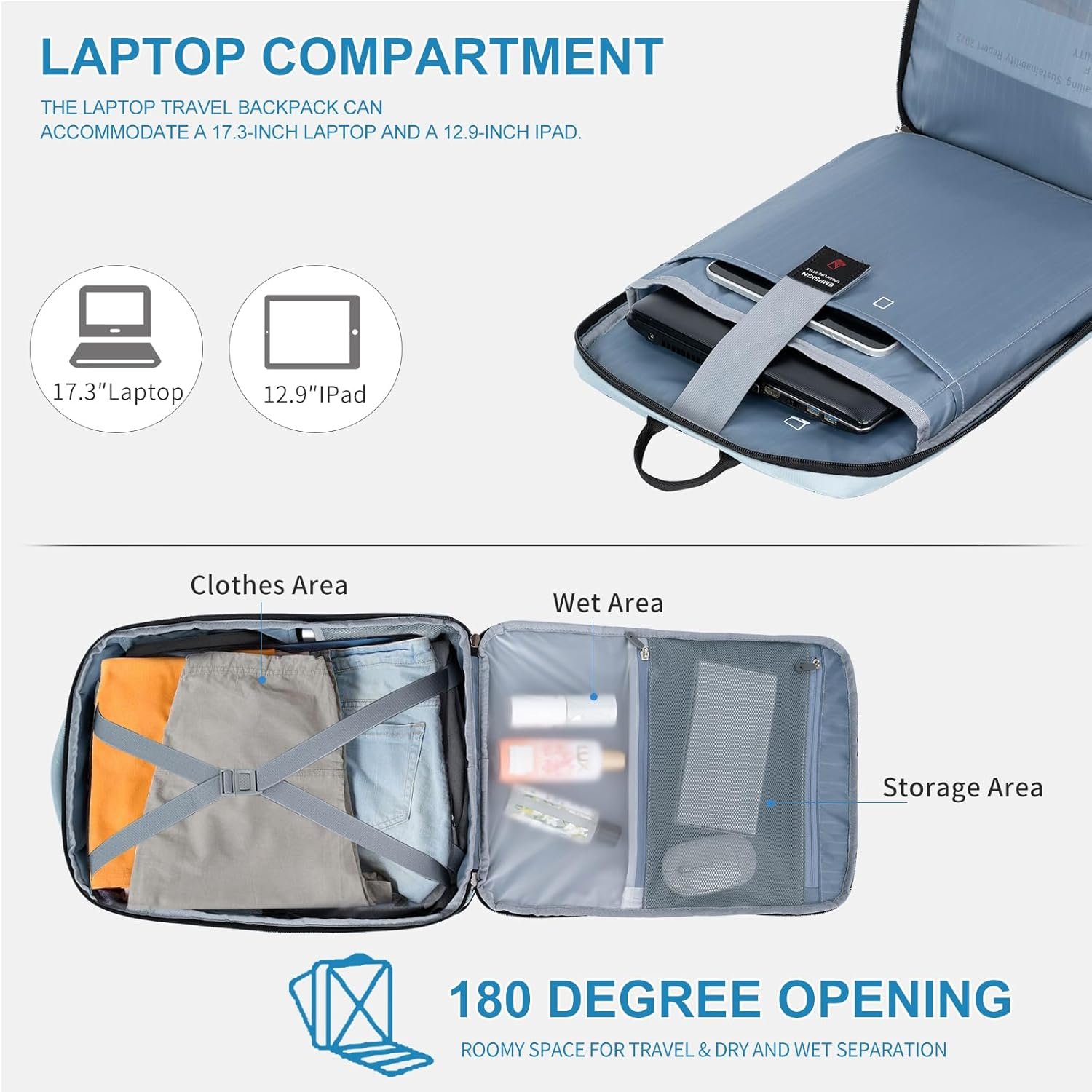 EMPSIGN Carry on Travel Backpack for Women & Men, ... - Image 4