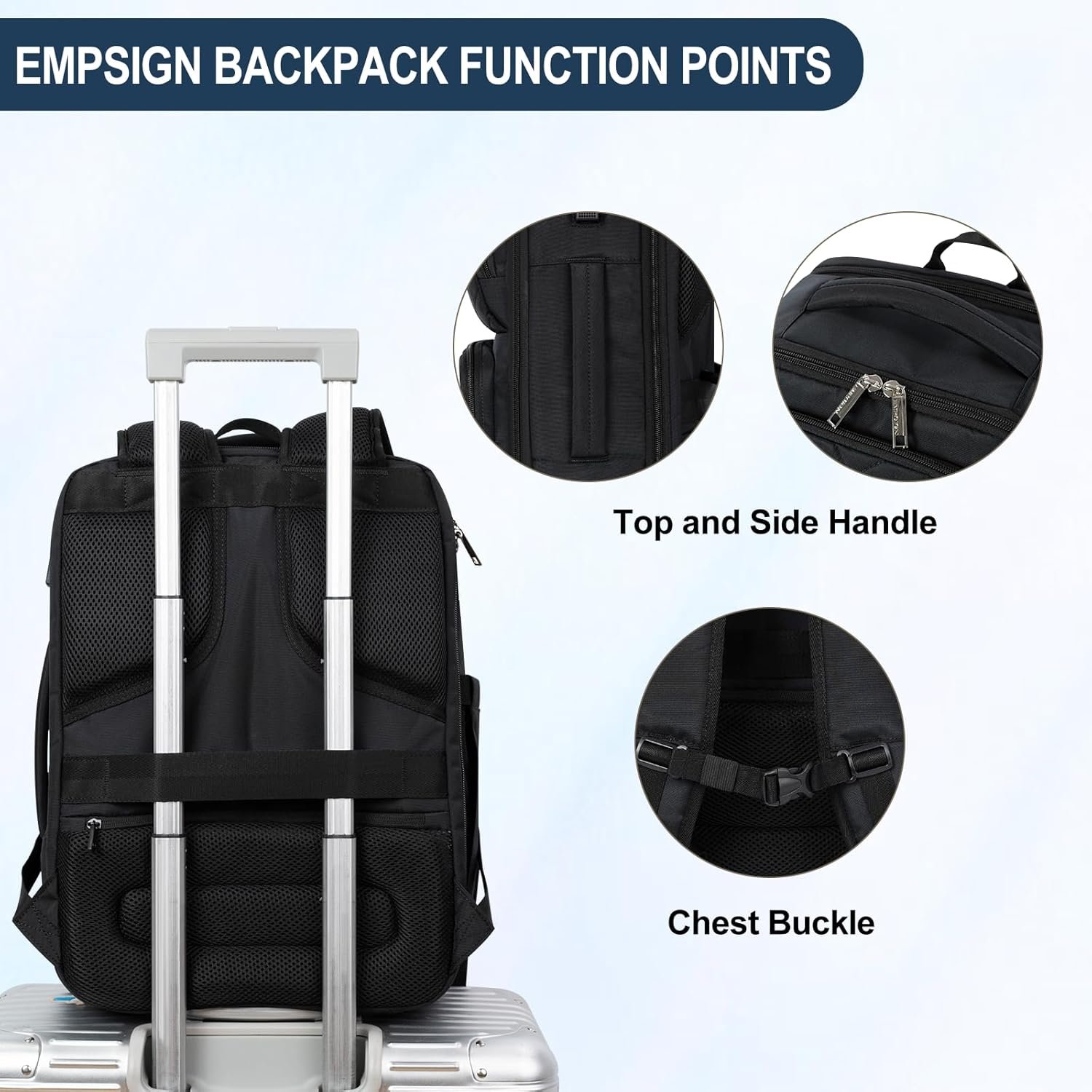 EMPSIGN Travel Backpack for Women, Large Carry On ... - Image 6