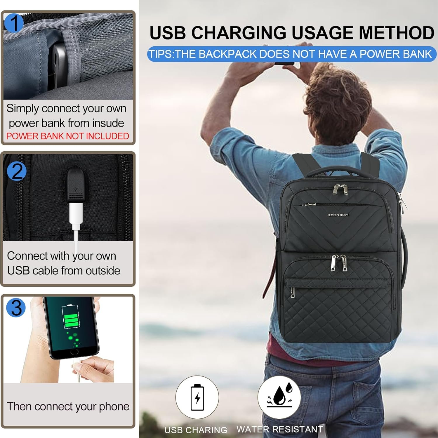 EMPSIGN Travel Backpack for Women, Large Carry On ... - Image 7