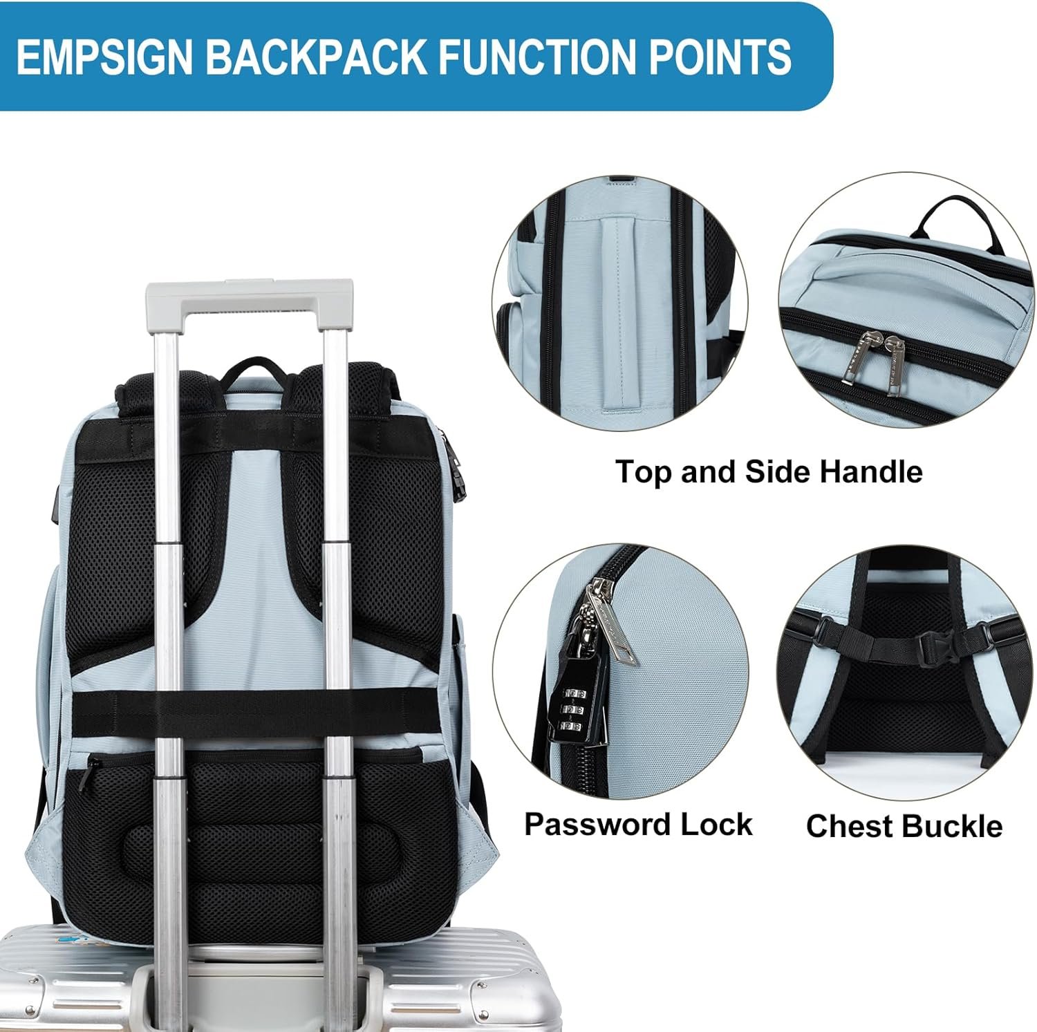 EMPSIGN Carry on Travel Backpack for Women & Men, ... - Image 5