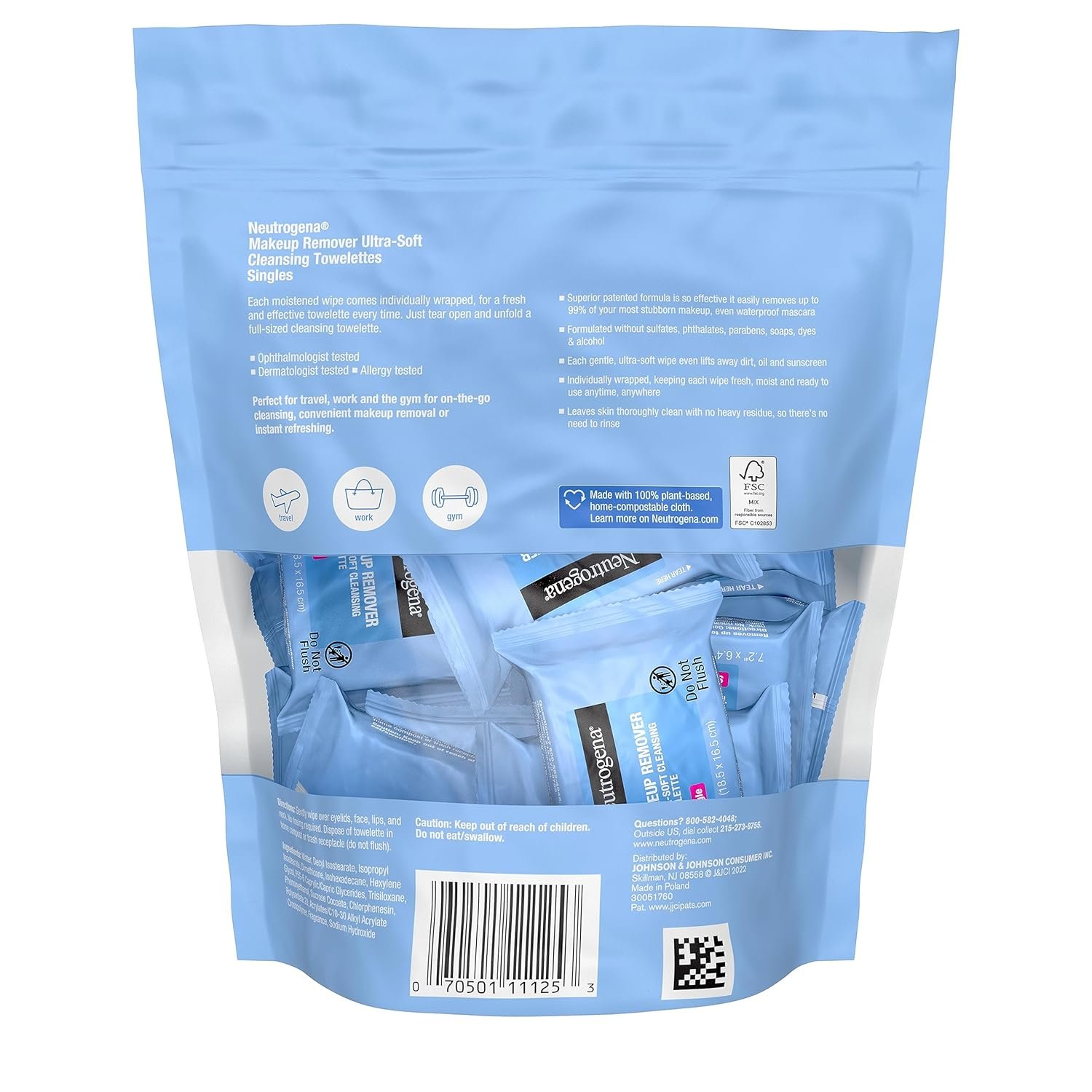 Neutrogena Makeup Remover Wipes, Daily Single Face... - Image 10