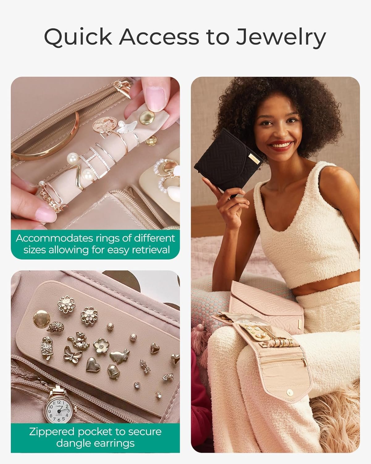 BAGSMART Travel Jewelry Organizer Case Foldable Sm... - Image 6