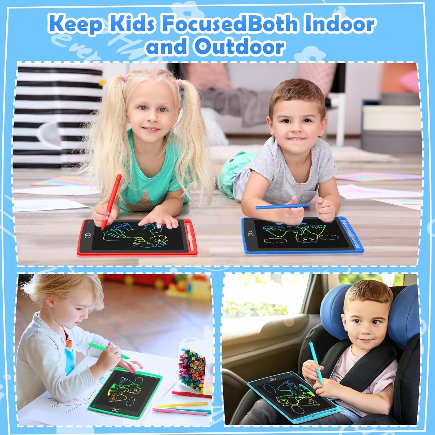 4 Pack LCD Writing Tablet for Kids, 8.5 Inch Color... - Image 8