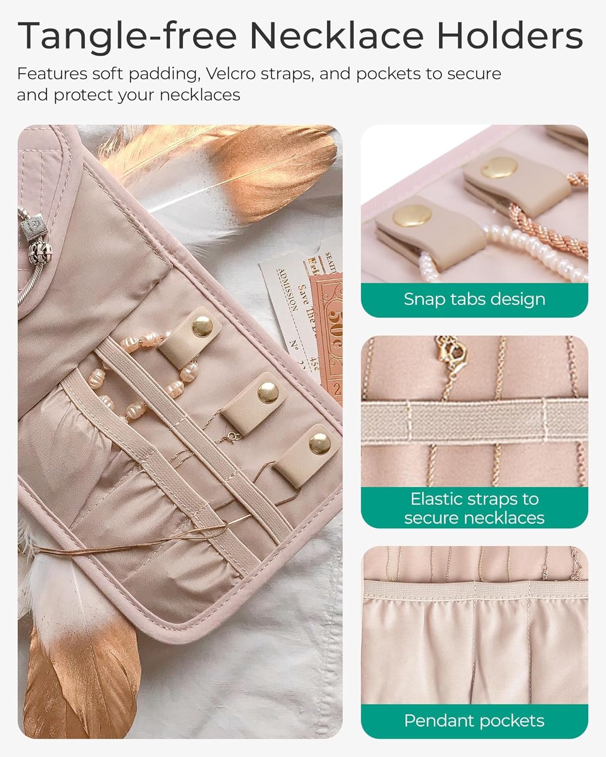 BAGSMART Travel Jewelry Organizer Case Foldable Sm... - Image 5