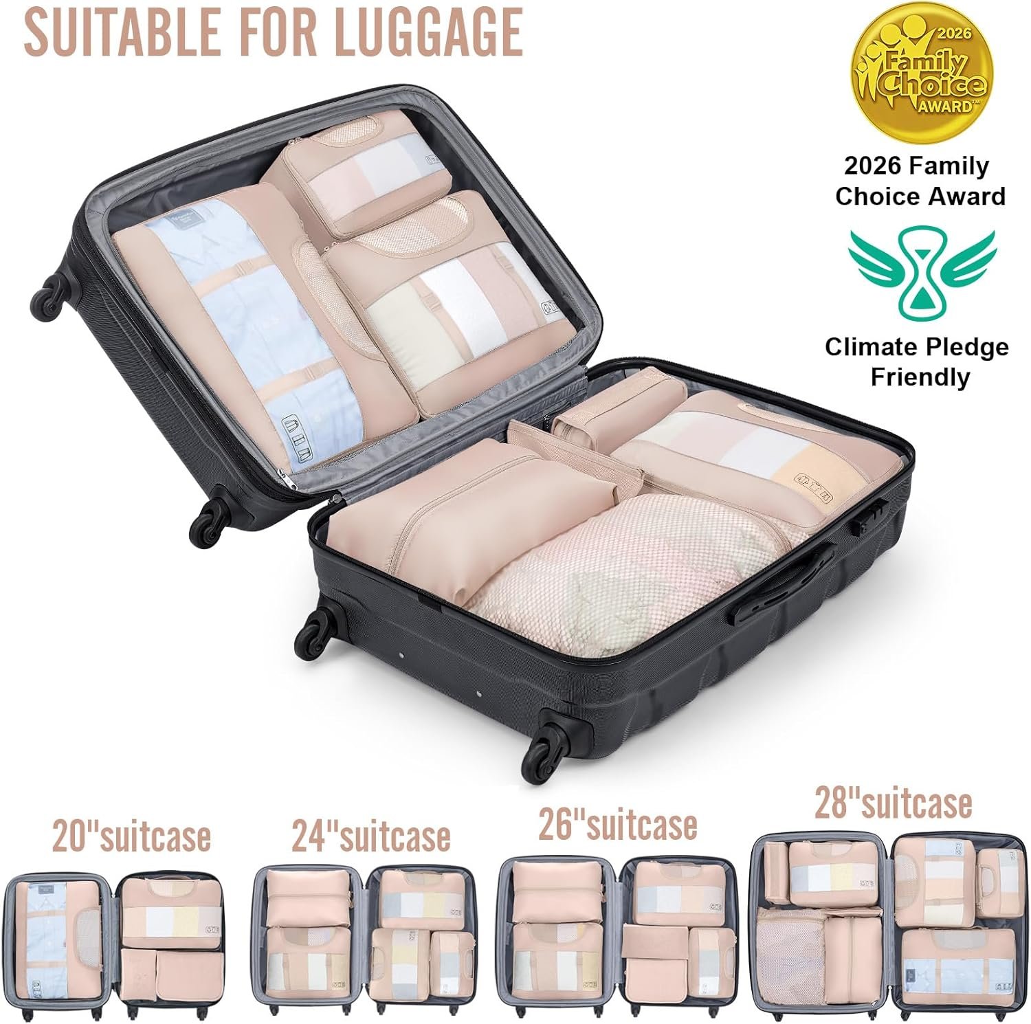 Veken 8 Set Packing Cubes, Cruise Ship Travel Esse... - Image 8