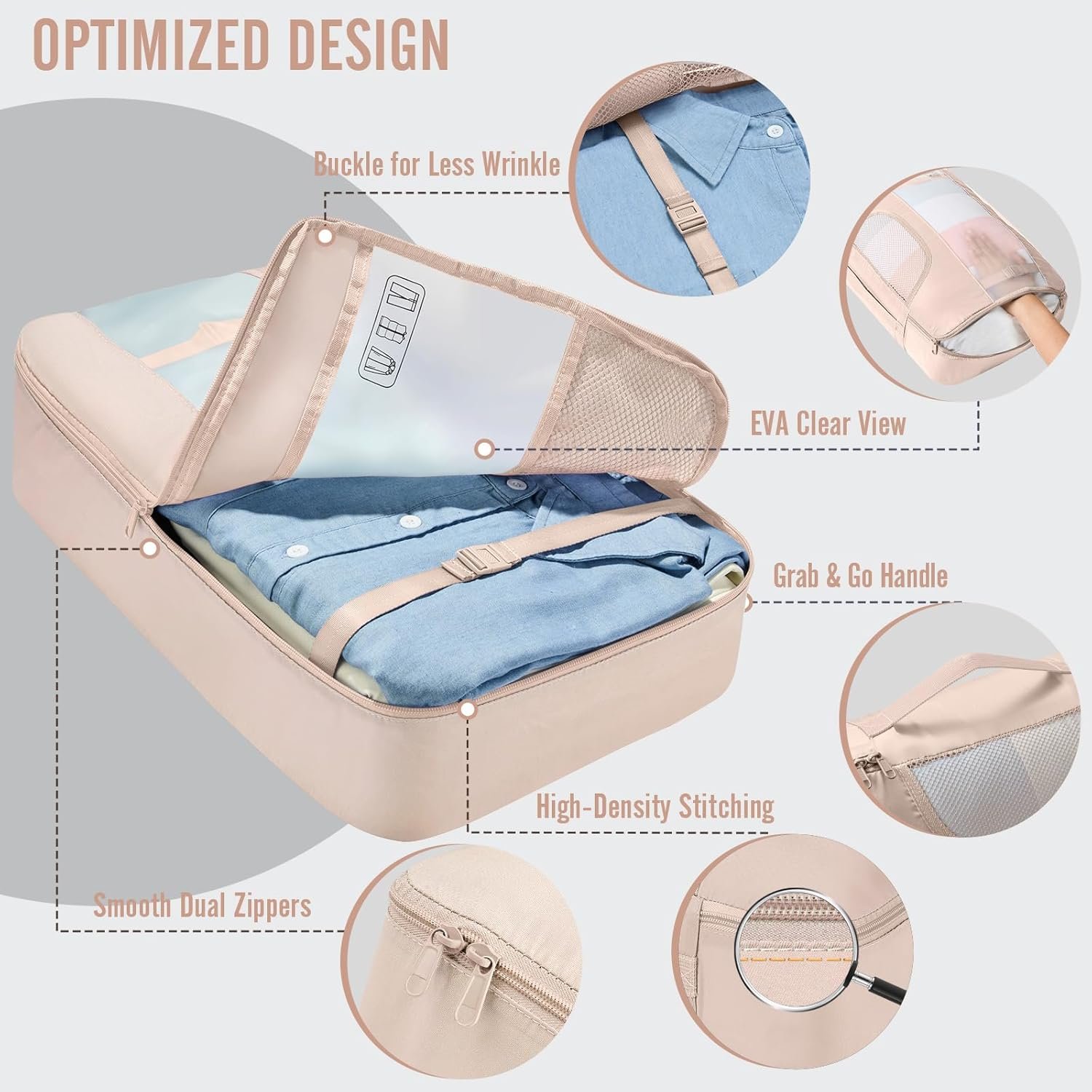 Veken 8 Set Packing Cubes, Cruise Ship Travel Esse... - Image 4
