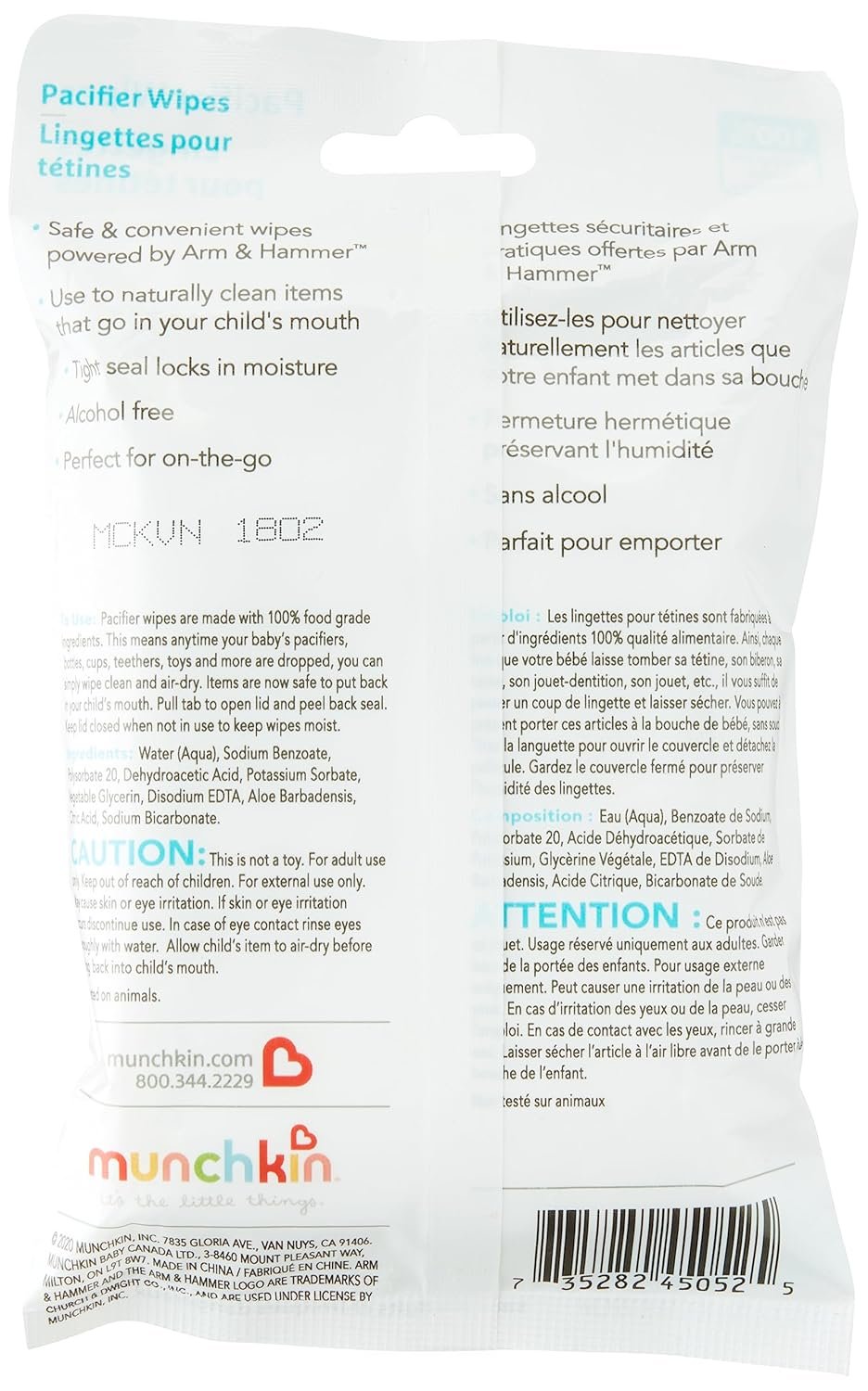 Munchkin Arm & Hammer Pacifier Wipes - Safely Clea... - Image 4