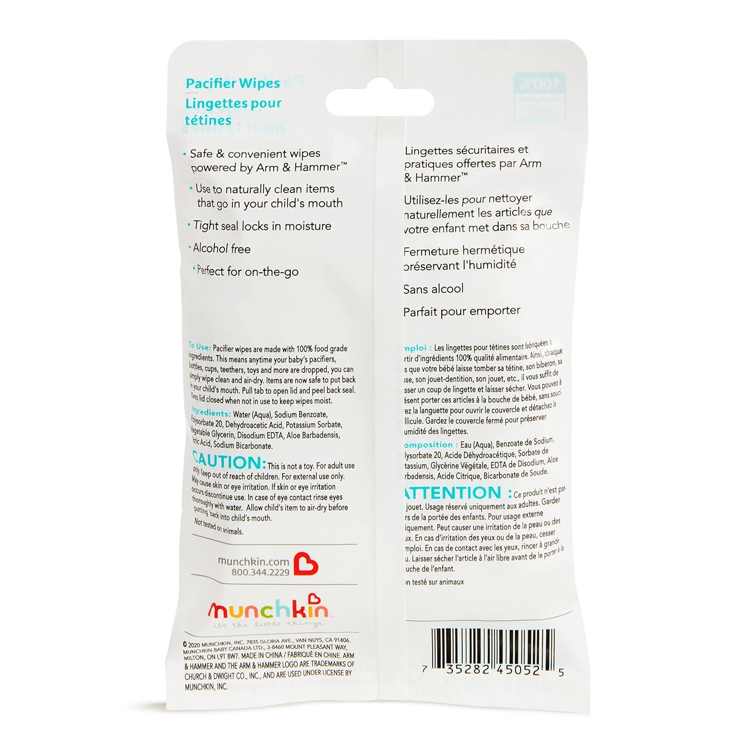 Munchkin Arm & Hammer Pacifier Wipes - Safely Clea... - Image 8