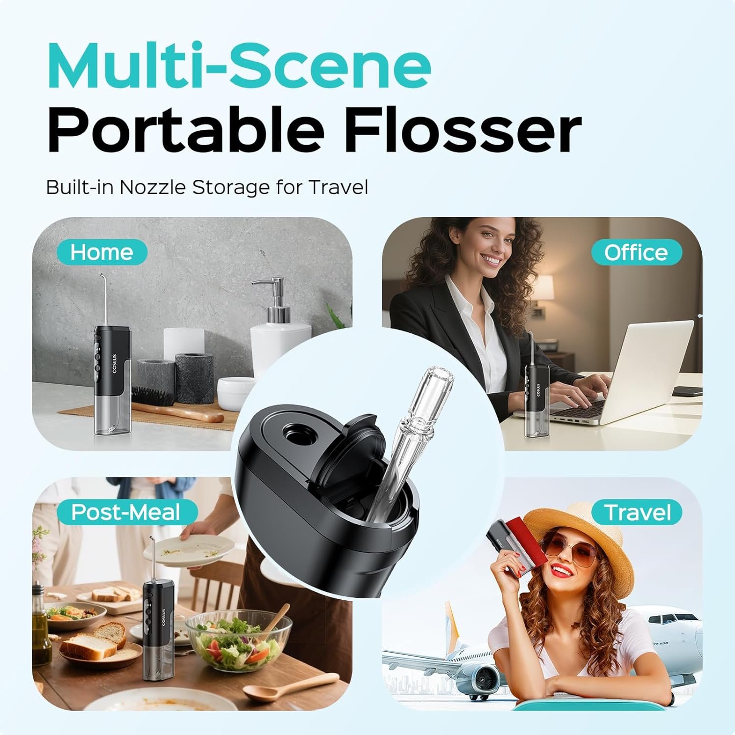 COSLUS T40 Mini Water Flosser for Travel: Portable... - Image 7