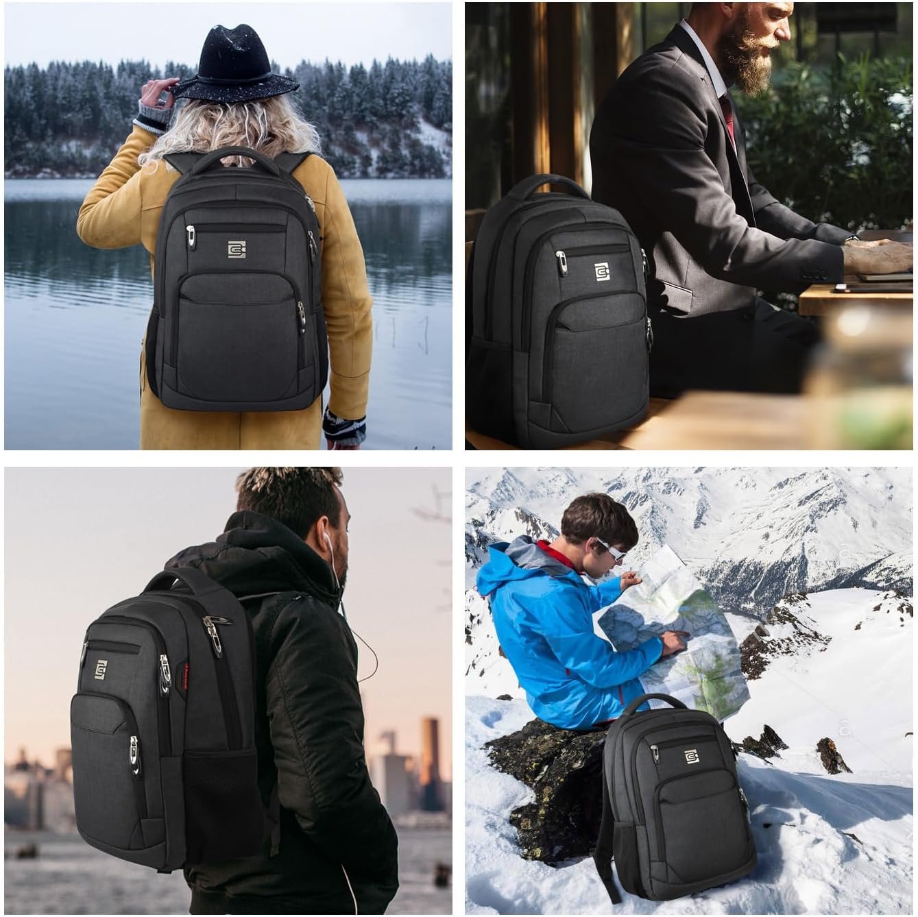 Volher Laptop Backpack,Business Travel Anti Theft ... - Image 8