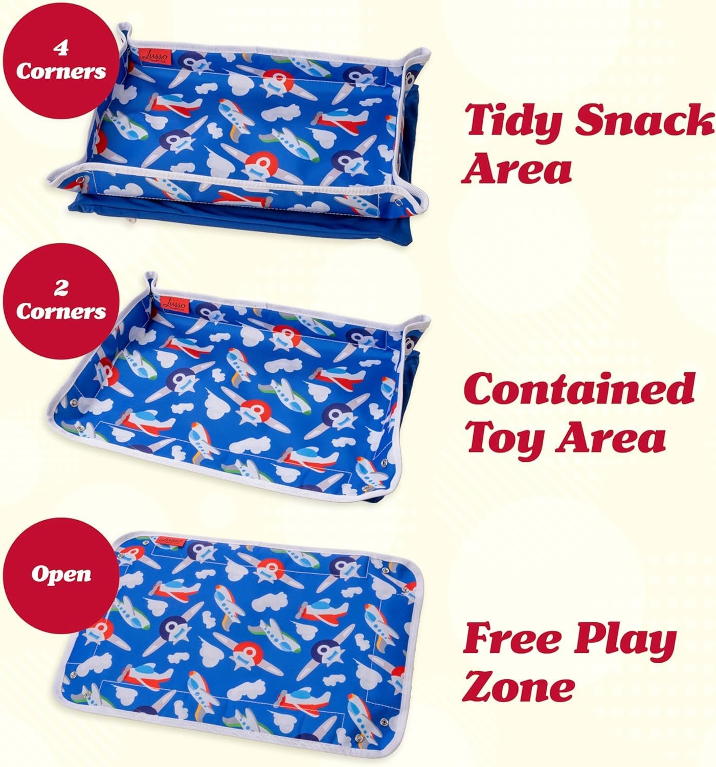 Lusso Gear Kids Airplane Tray Table Cover - Storag... - Image 4