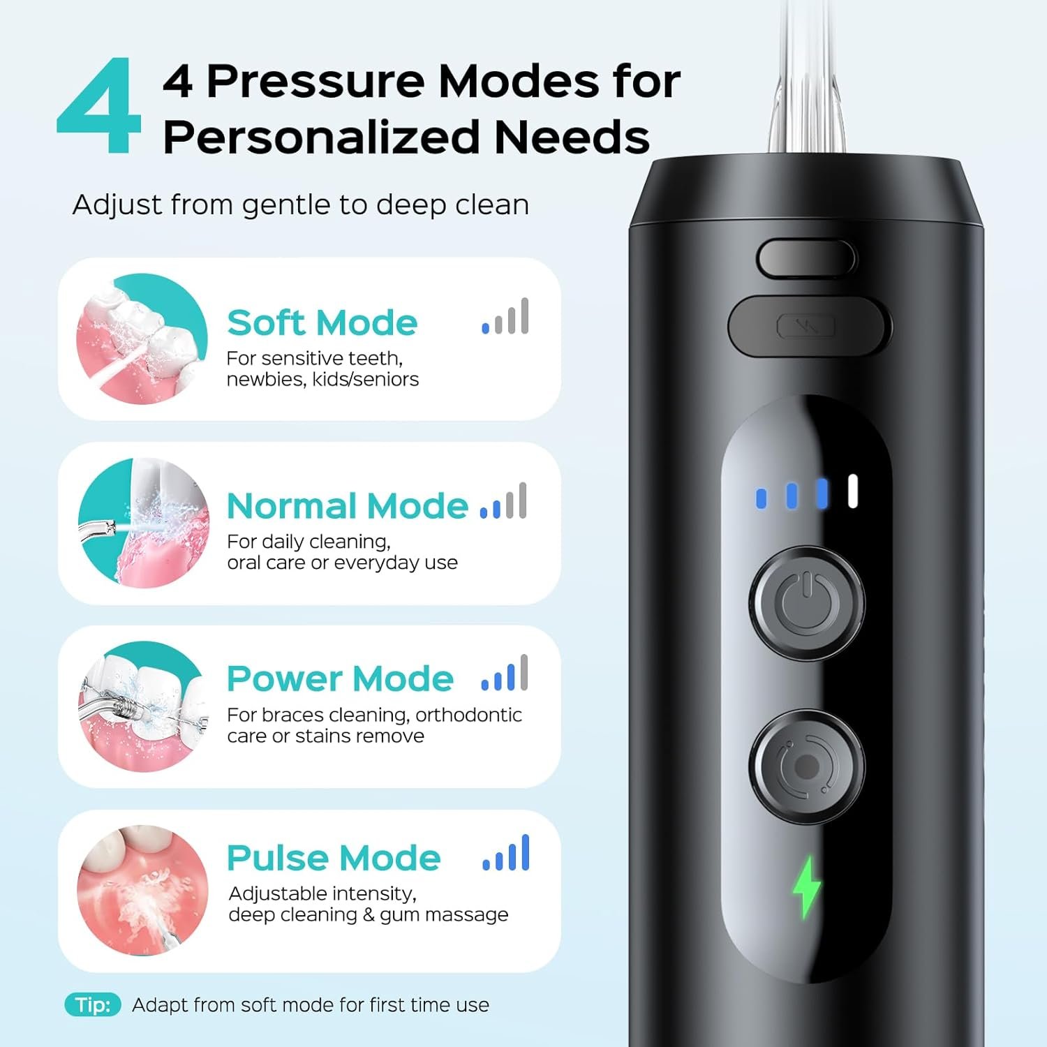 COSLUS T40 Mini Water Flosser for Travel: Portable... - Image 9