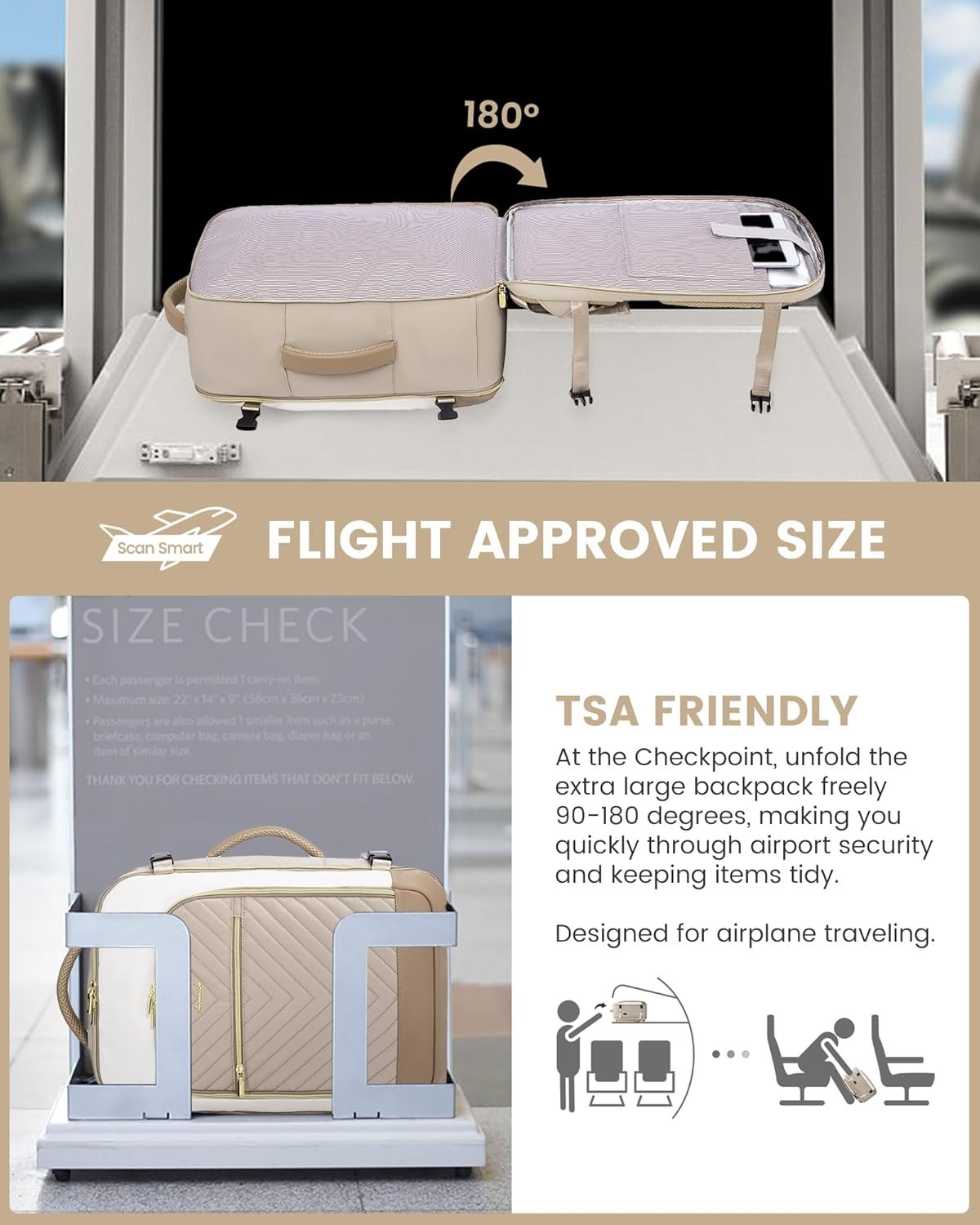 LOVEVOOK Large Travel Backpack for Women, TSA Carr... - Image 4