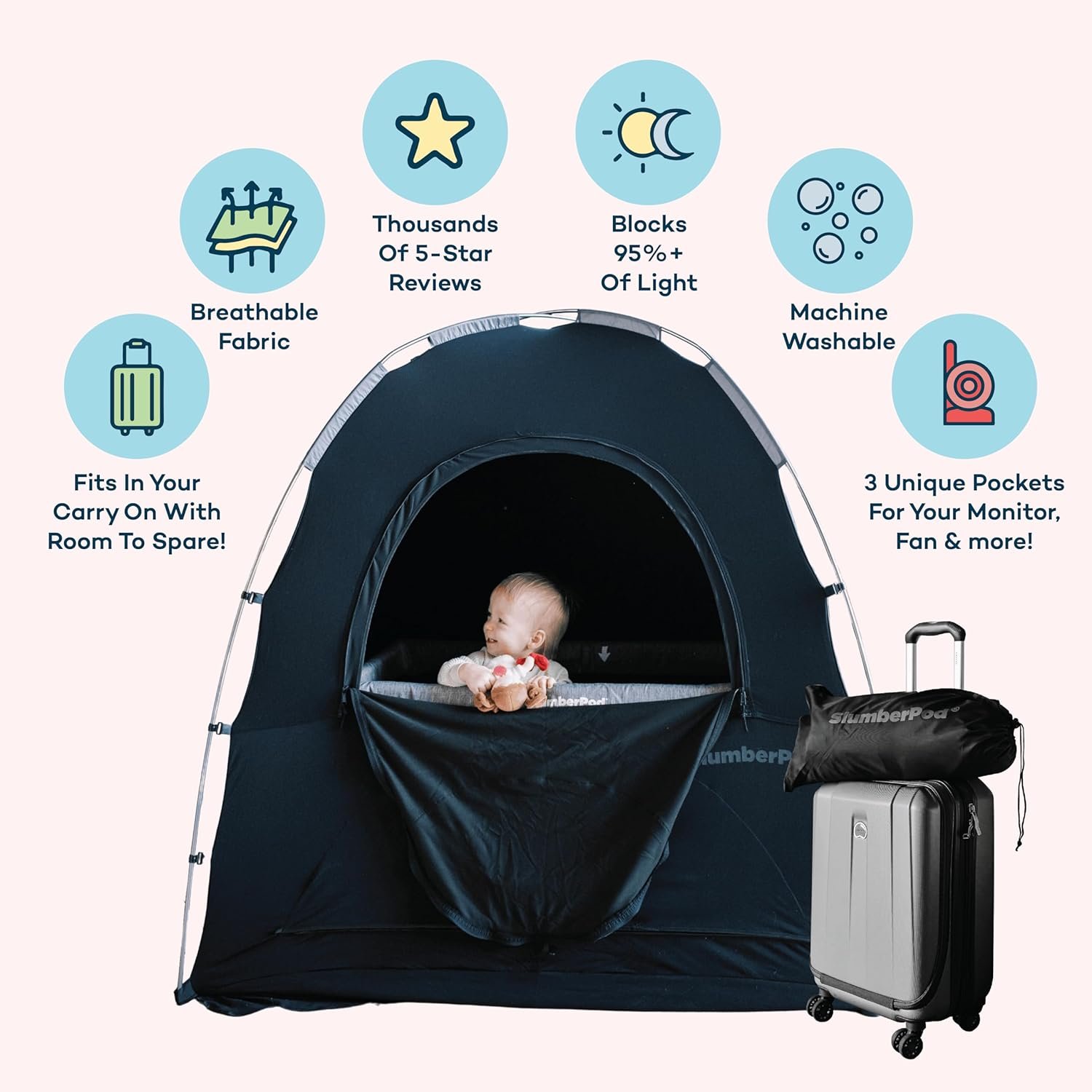 SlumberPod The Original Blackout Sleep Tent Travel... - Image 4