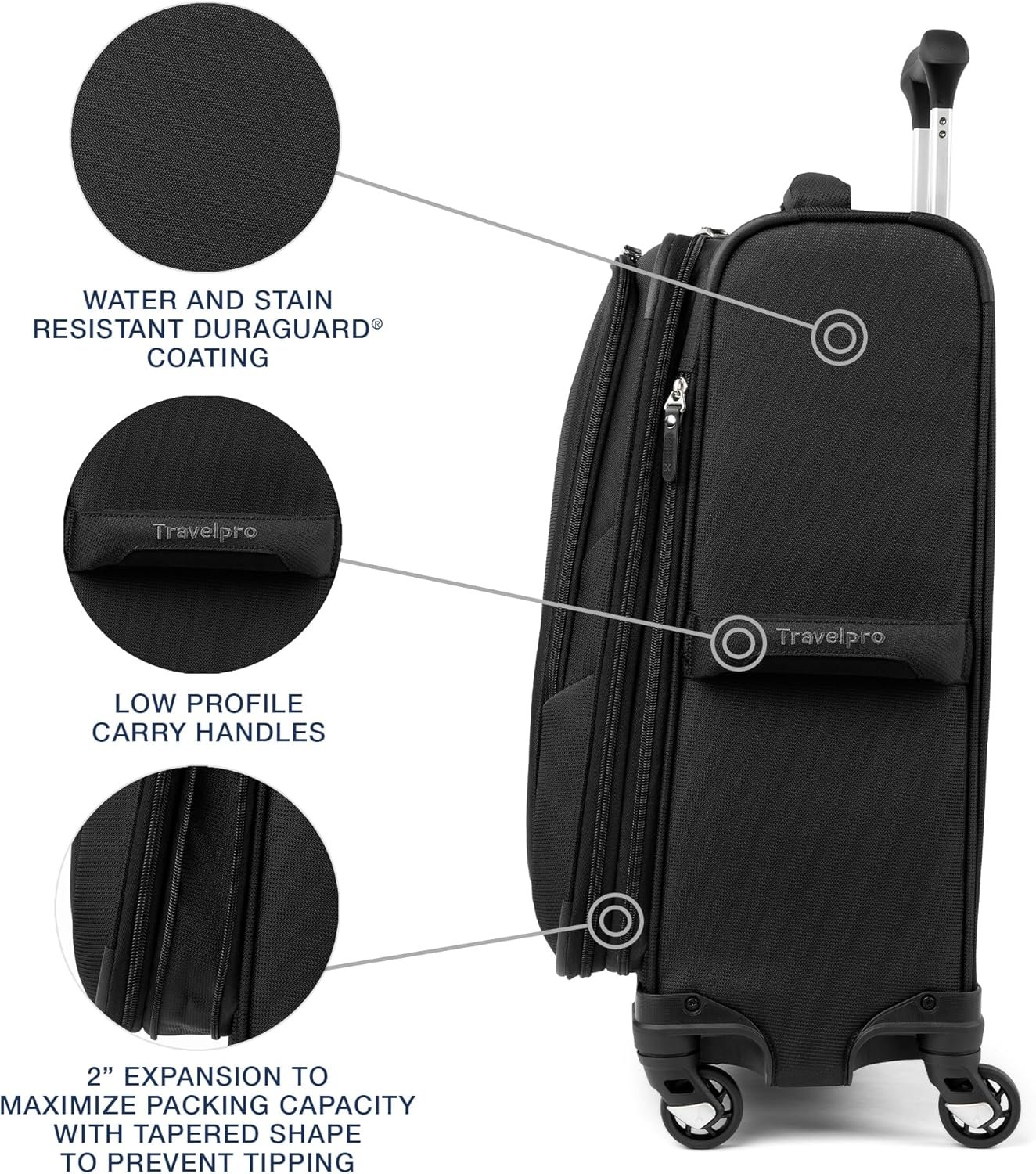 Travelpro Maxlite 5 Softside Expandable Luggage wi... - Image 5