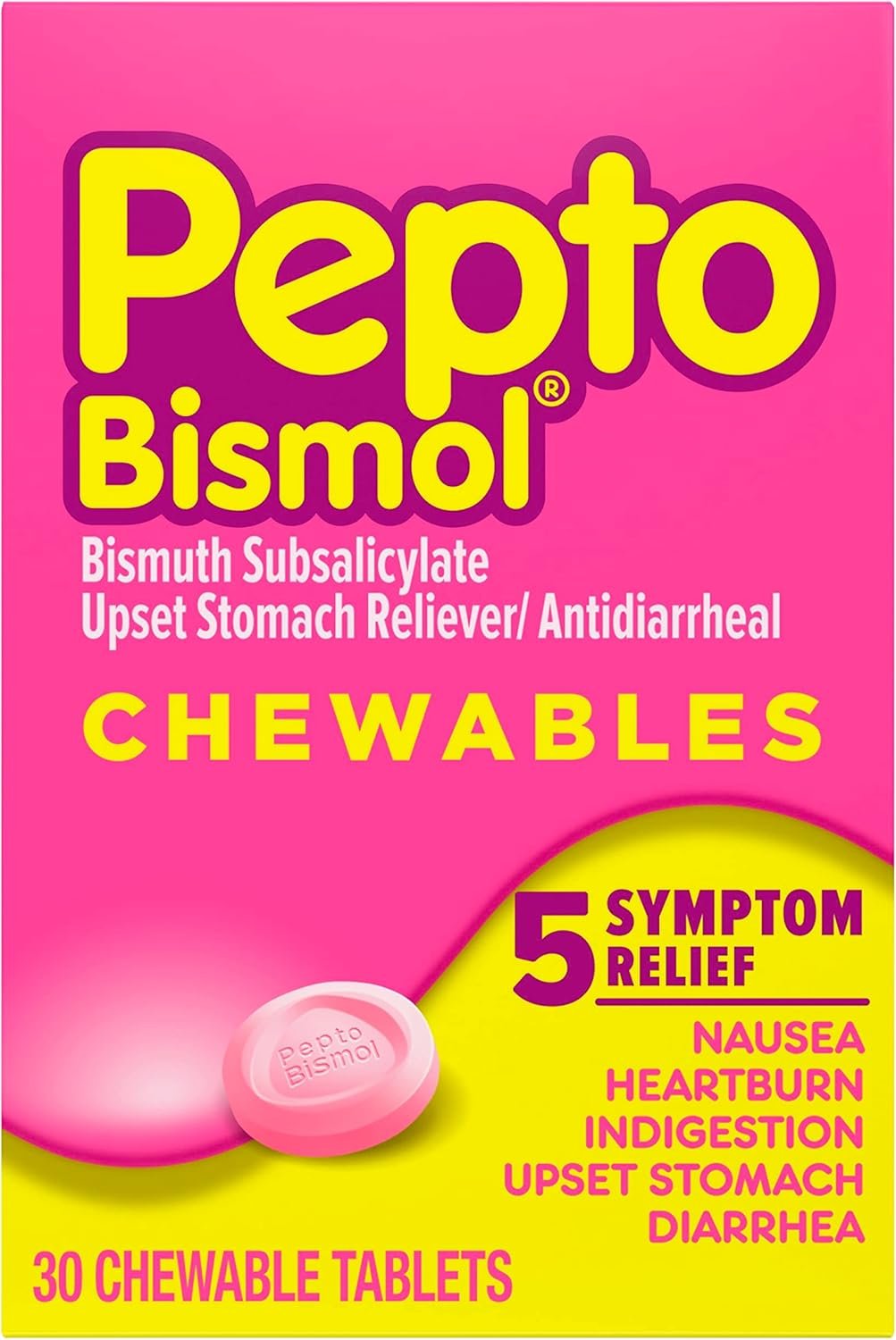 Pepto Bismol Chewable Tablets, Upset Stomach Relie... - Image 2