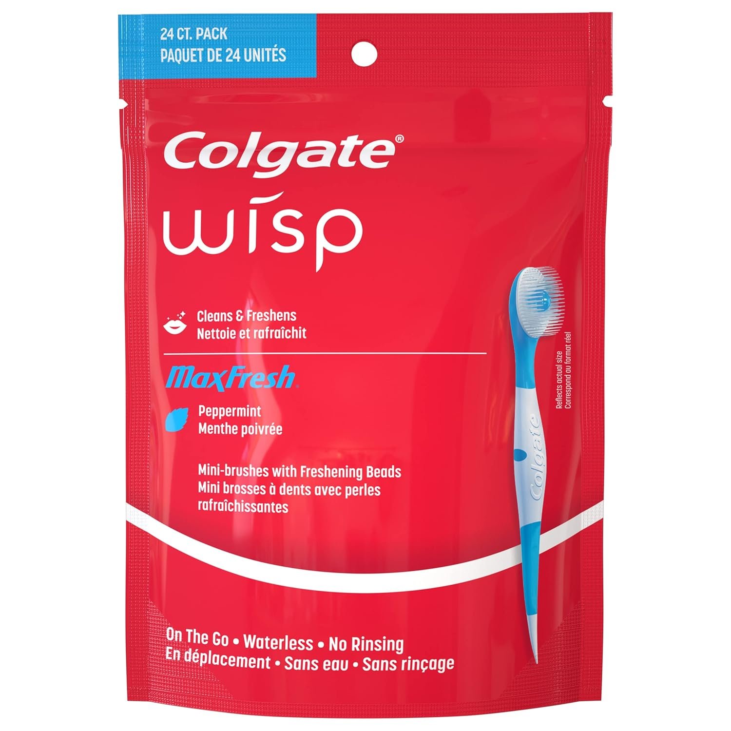 Colgate Max Fresh Wisp Disposable Mini Toothbrush,... - Image 2