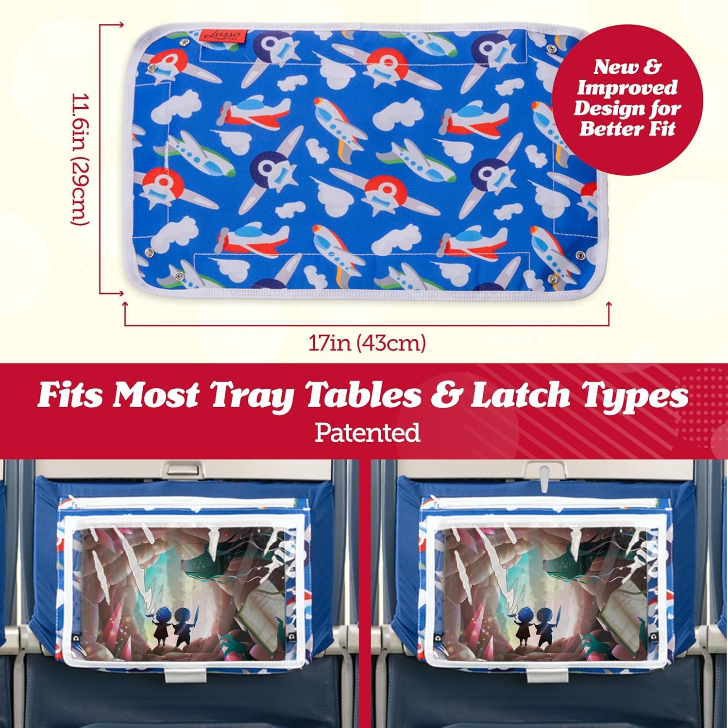 Lusso Gear Kids Airplane Tray Table Cover - Storag... - Image 7
