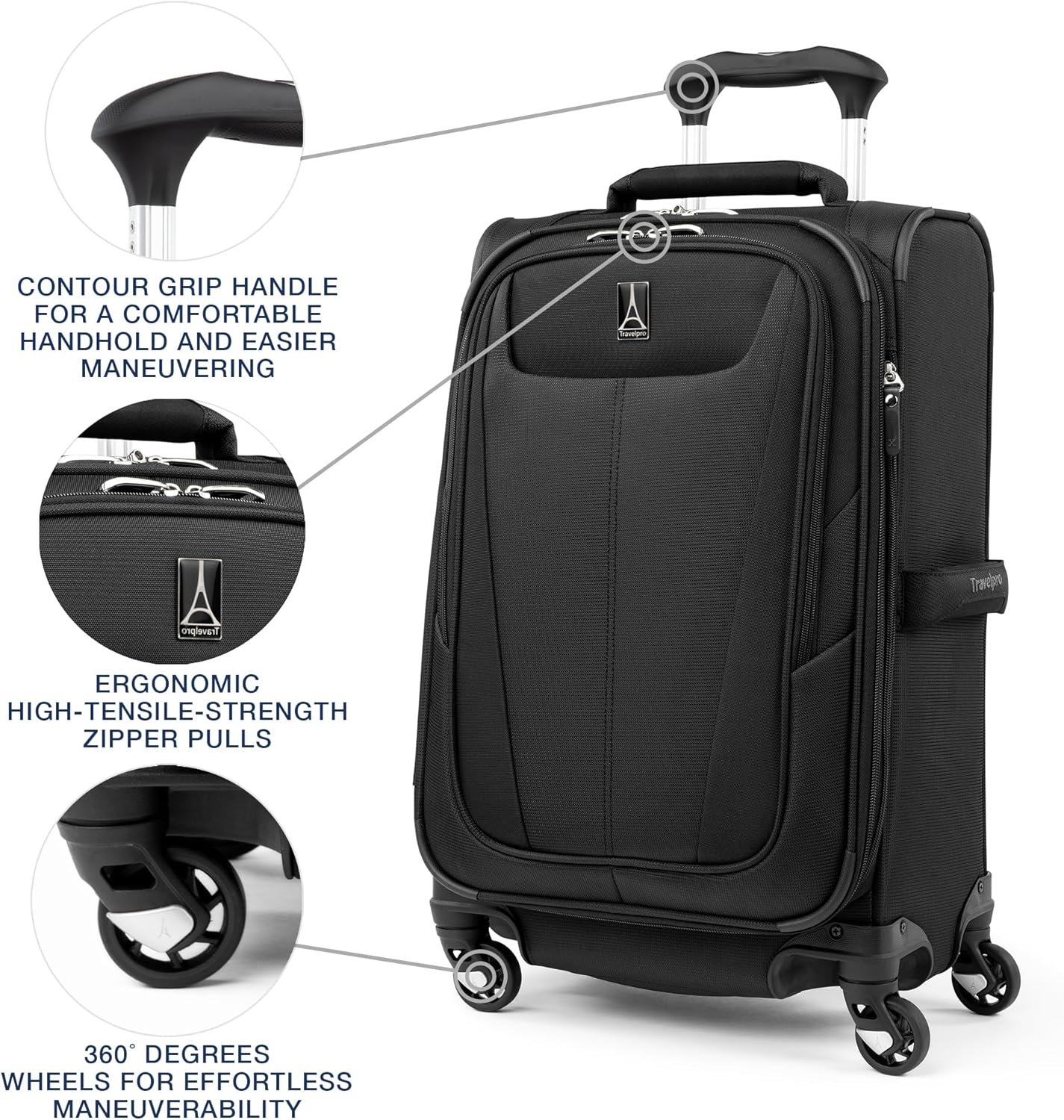 Travelpro Maxlite 5 Softside Expandable Luggage wi... - Image 4