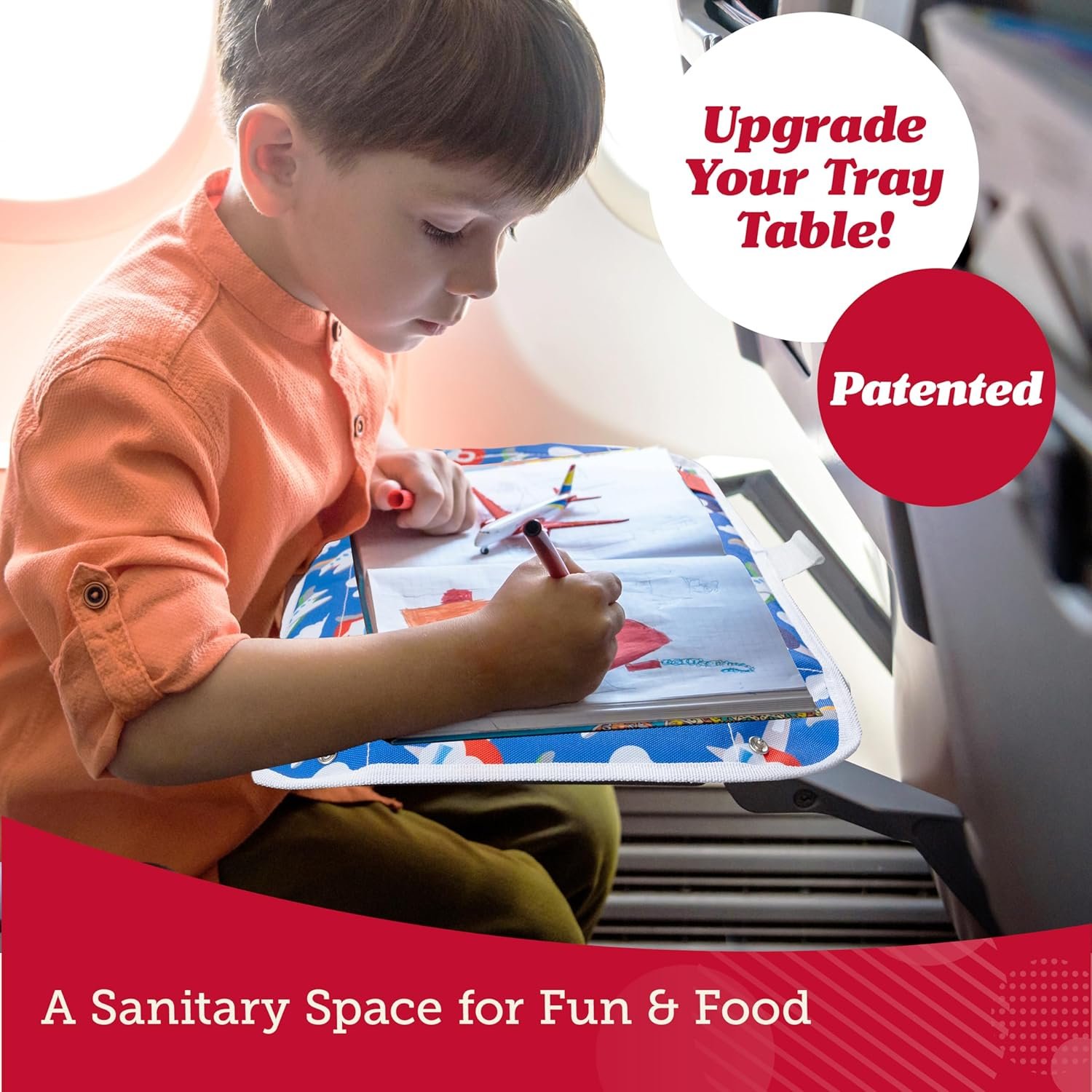 Lusso Gear Kids Airplane Tray Table Cover - Storag... - Image 3