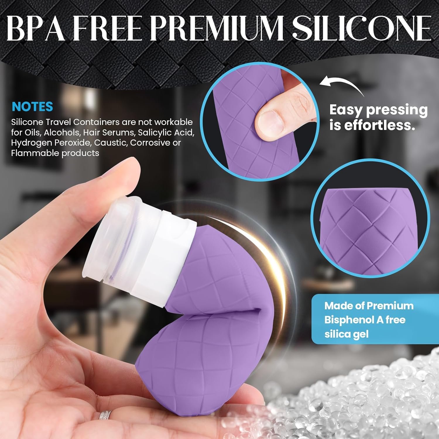 Silevoler Travel Bottles for Toiletries, TSA Appro... - Image 5