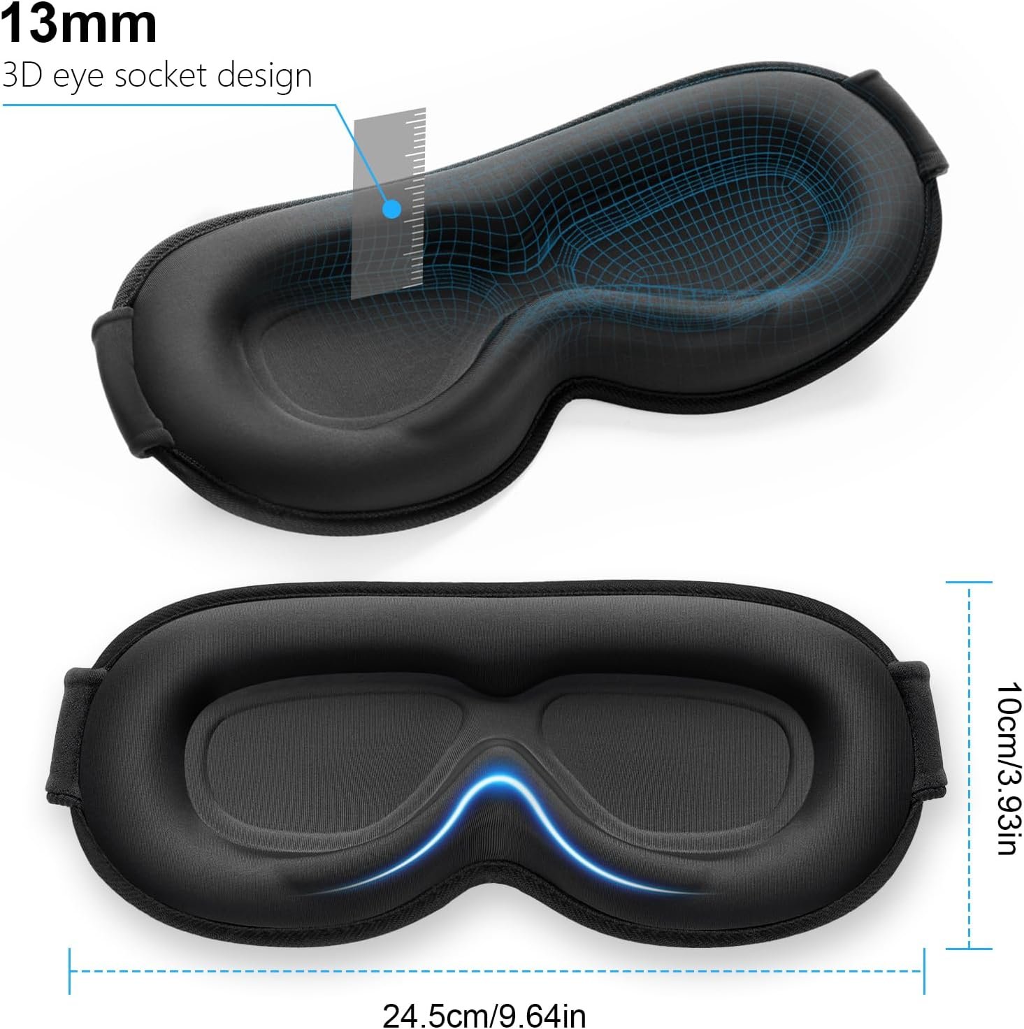 Gritin 100% Blackout Sleep Eye Mask for Women Men,... - Image 10