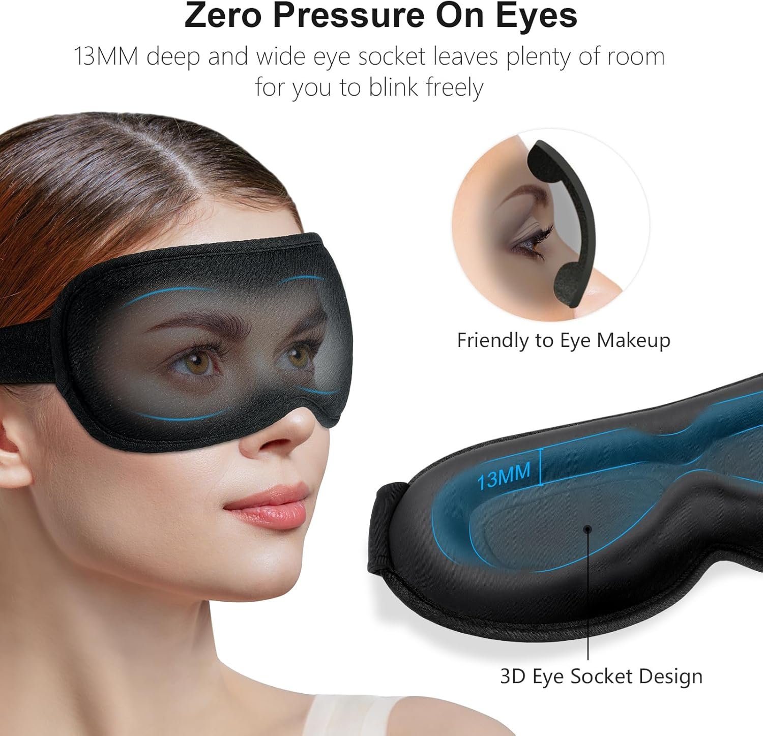 Gritin 100% Blackout Sleep Eye Mask for Women Men,... - Image 4