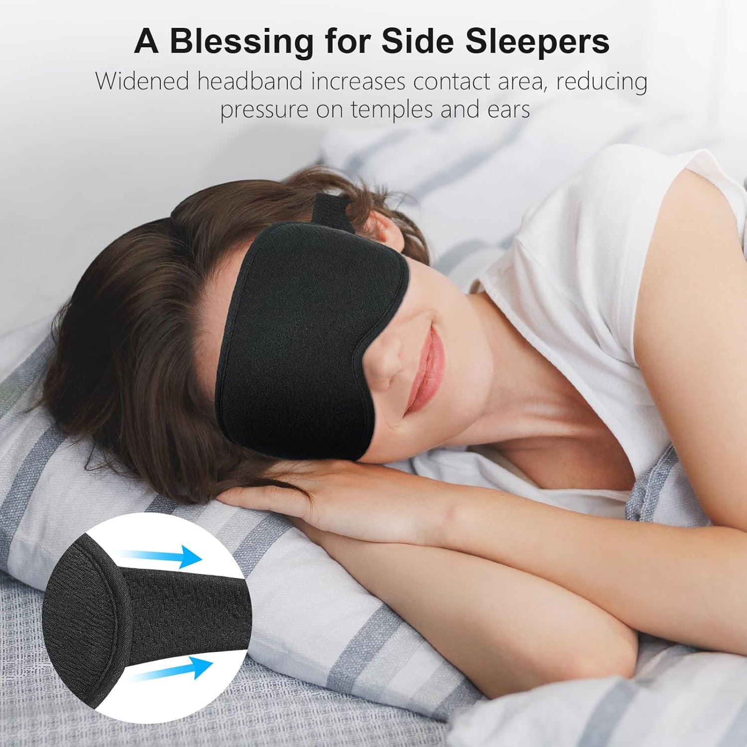 Gritin 100% Blackout Sleep Eye Mask for Women Men,... - Image 6