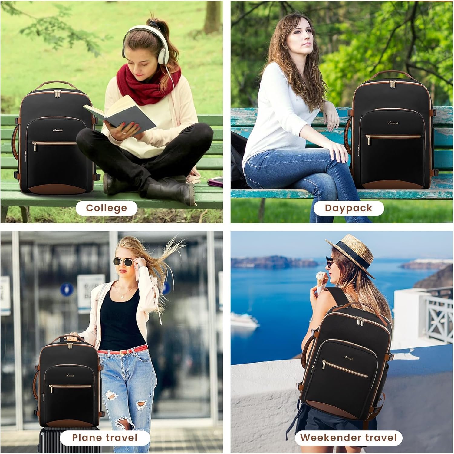 LOVEVOOK 40L Large Travel Backpack for Women Men, ... - Image 9