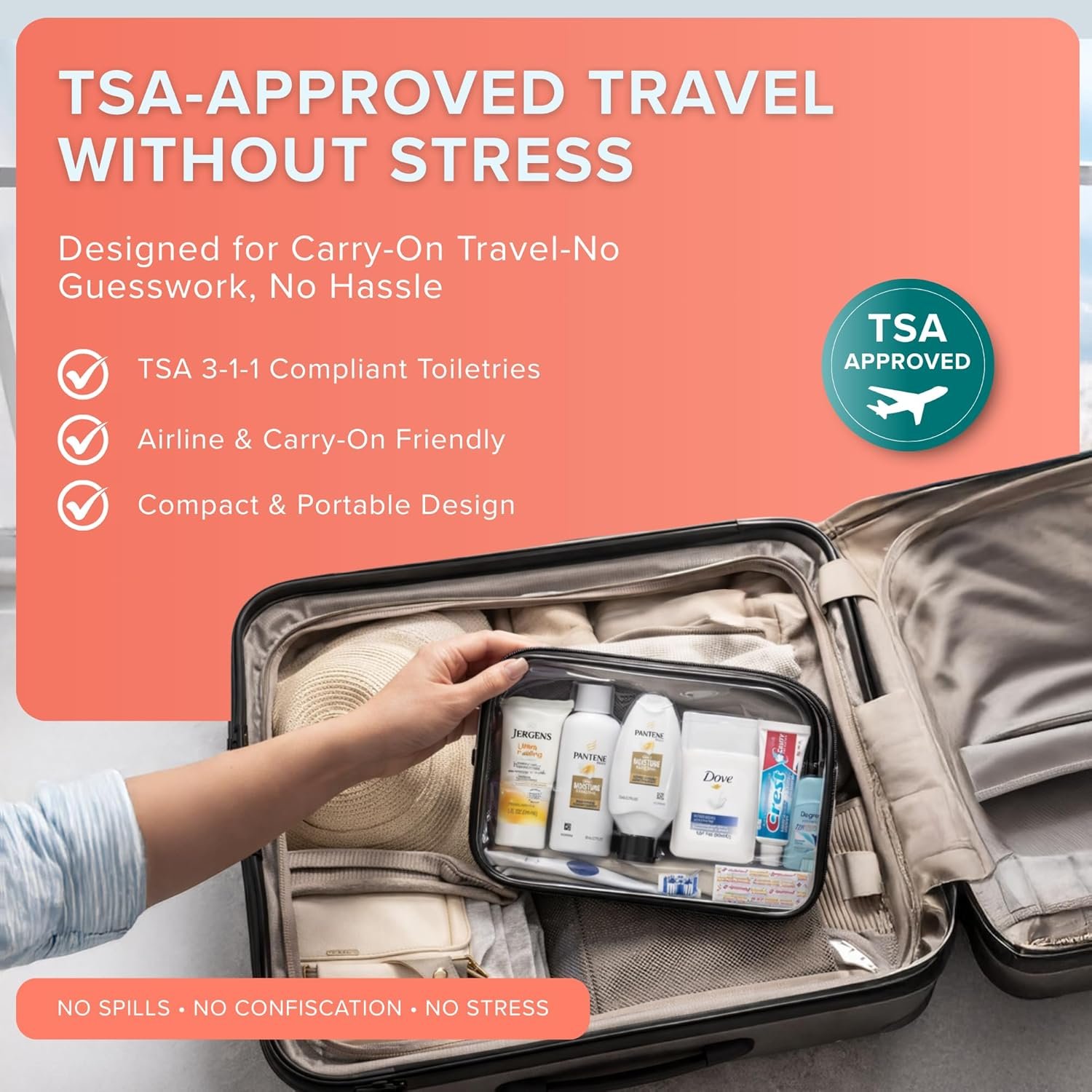 15 Piece Set Women’s Travel & Hygiene Kit with Cle... - Image 6