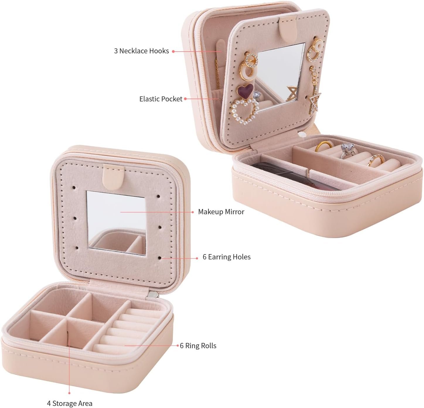 KElofoN Travel jewelry case Travel jewelry box Tra... - Image 5
