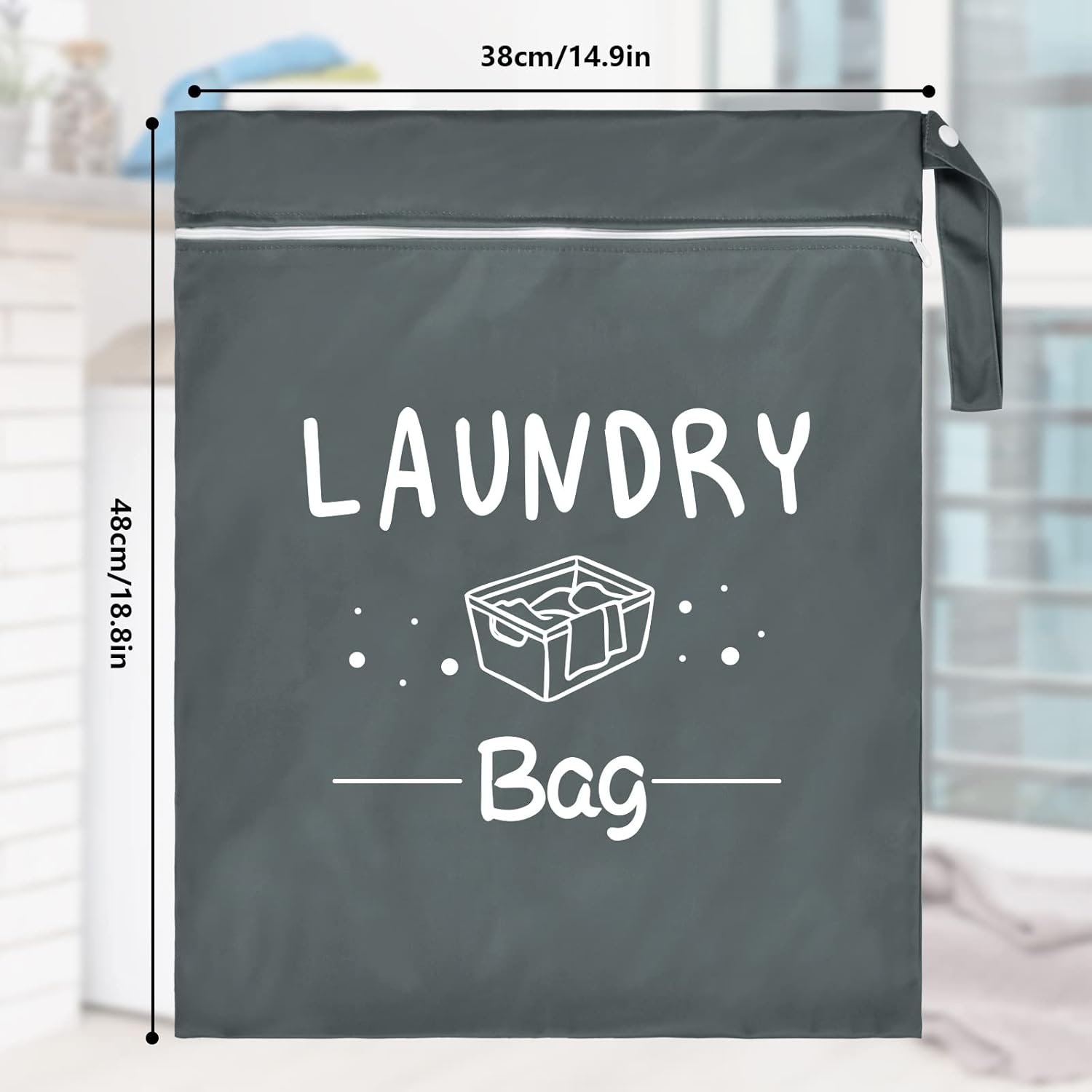 2 Pcs Large Travel Laundry Bags - Waterproof Wet/D... - Image 8