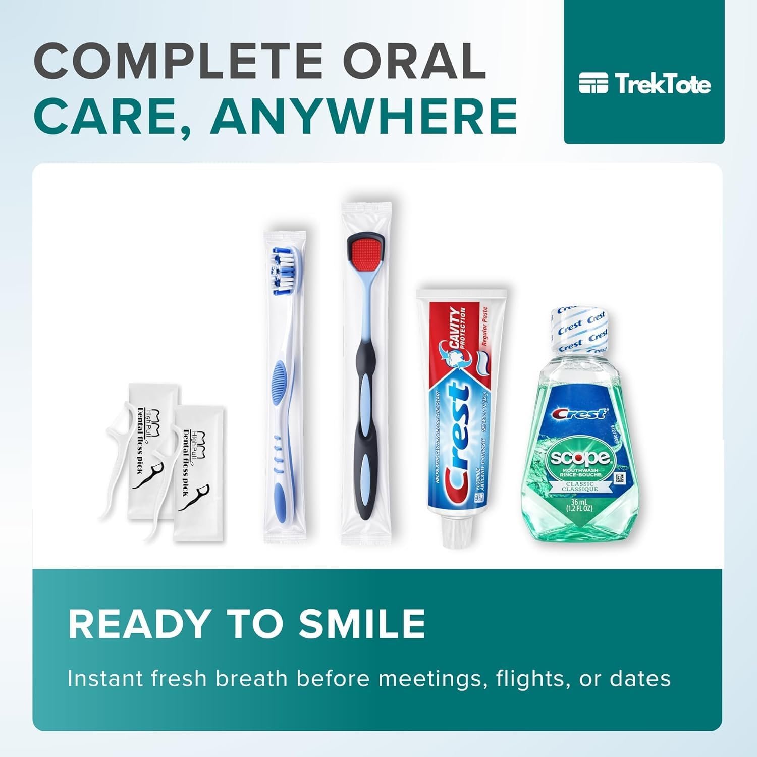 Toothpaste and Toothbrush Set- 6 Piece Dental Care... - Image 3
