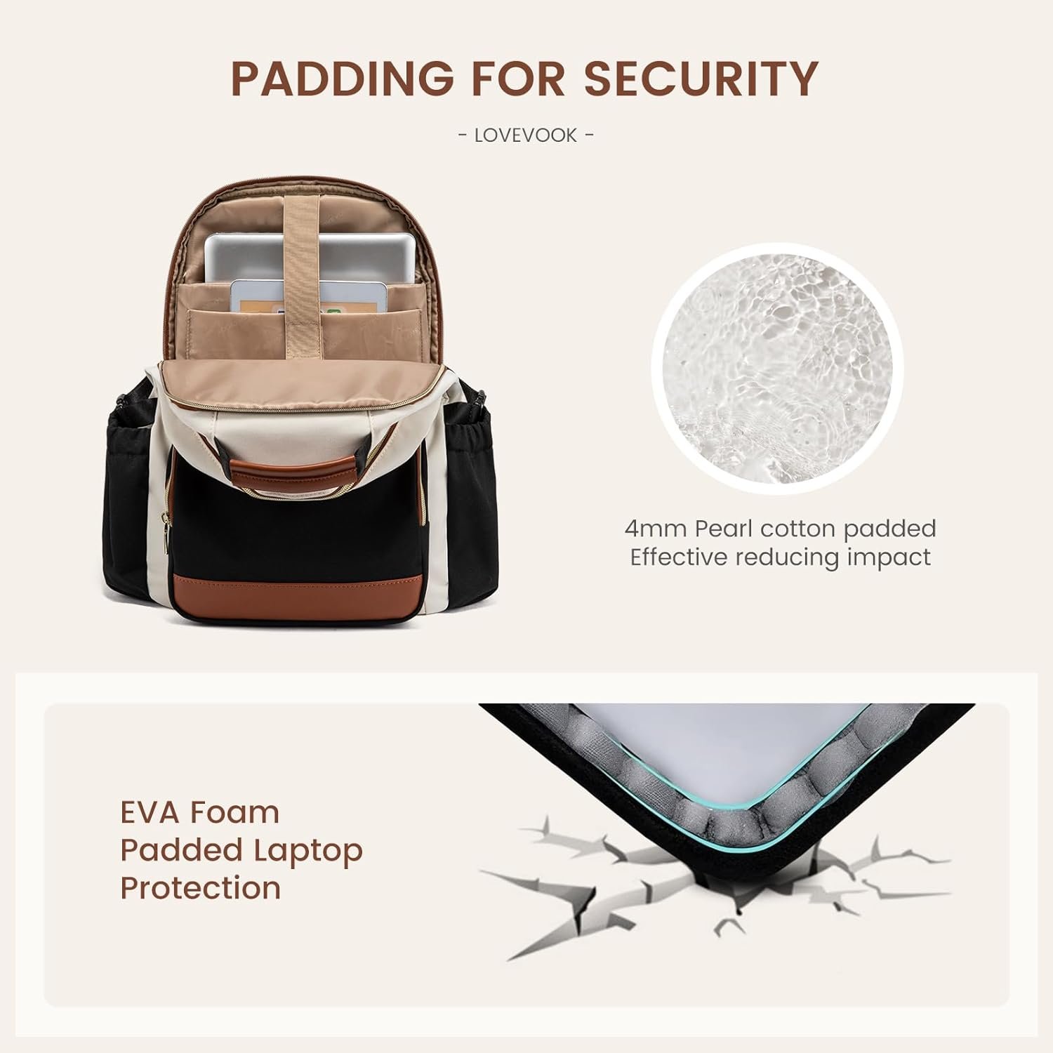 LOVEVOOK Laptop Backpack for Women with Pouch Pock... - Image 5