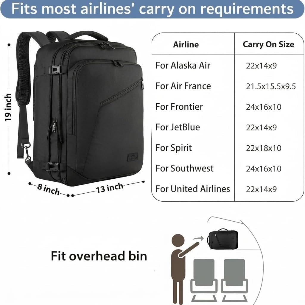 MATEIN Carry on Backpack, Extra Large Expandable T... - Image 3
