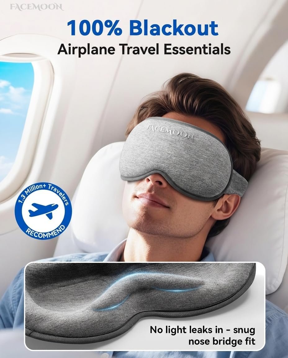 Weighted Eye Mask for Sleeping - 3D Blackout Sleep... - Image 3