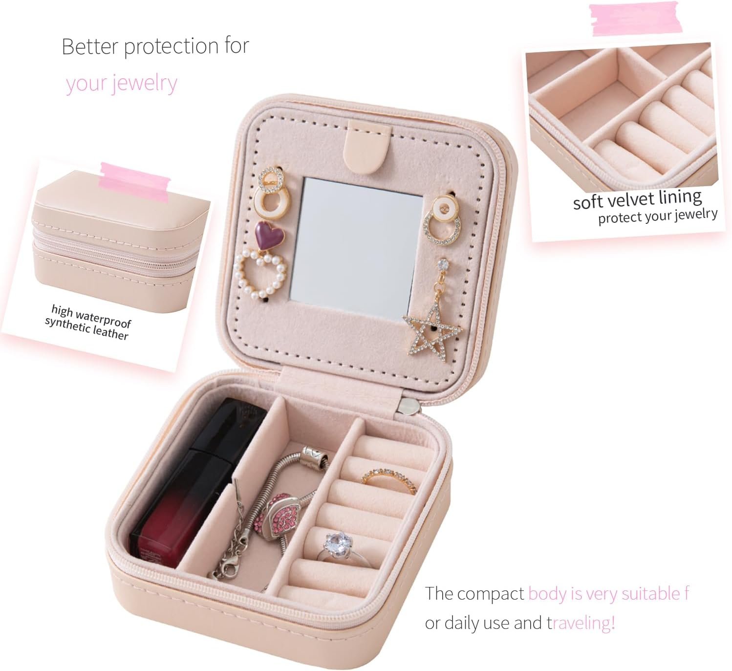 KElofoN Travel jewelry case Travel jewelry box Tra... - Image 4