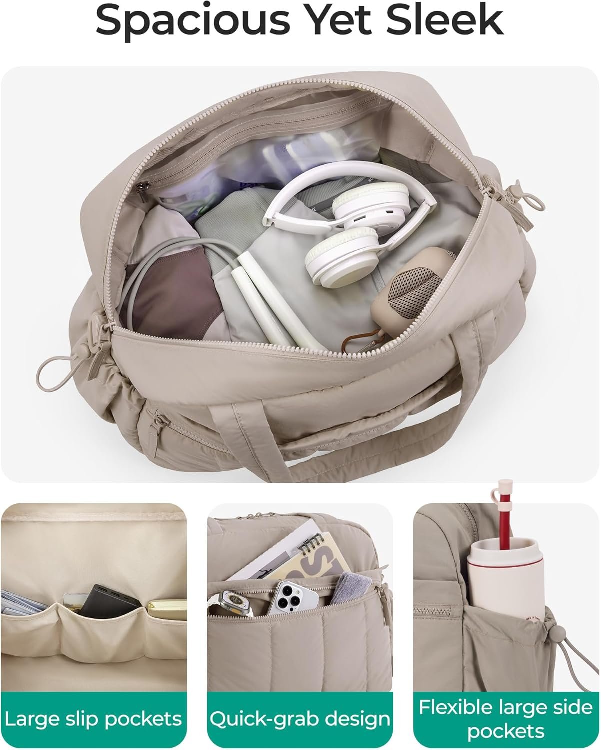 BAGSMART Gym Bag for Women, Duffle Bag for Travel ... - Image 4