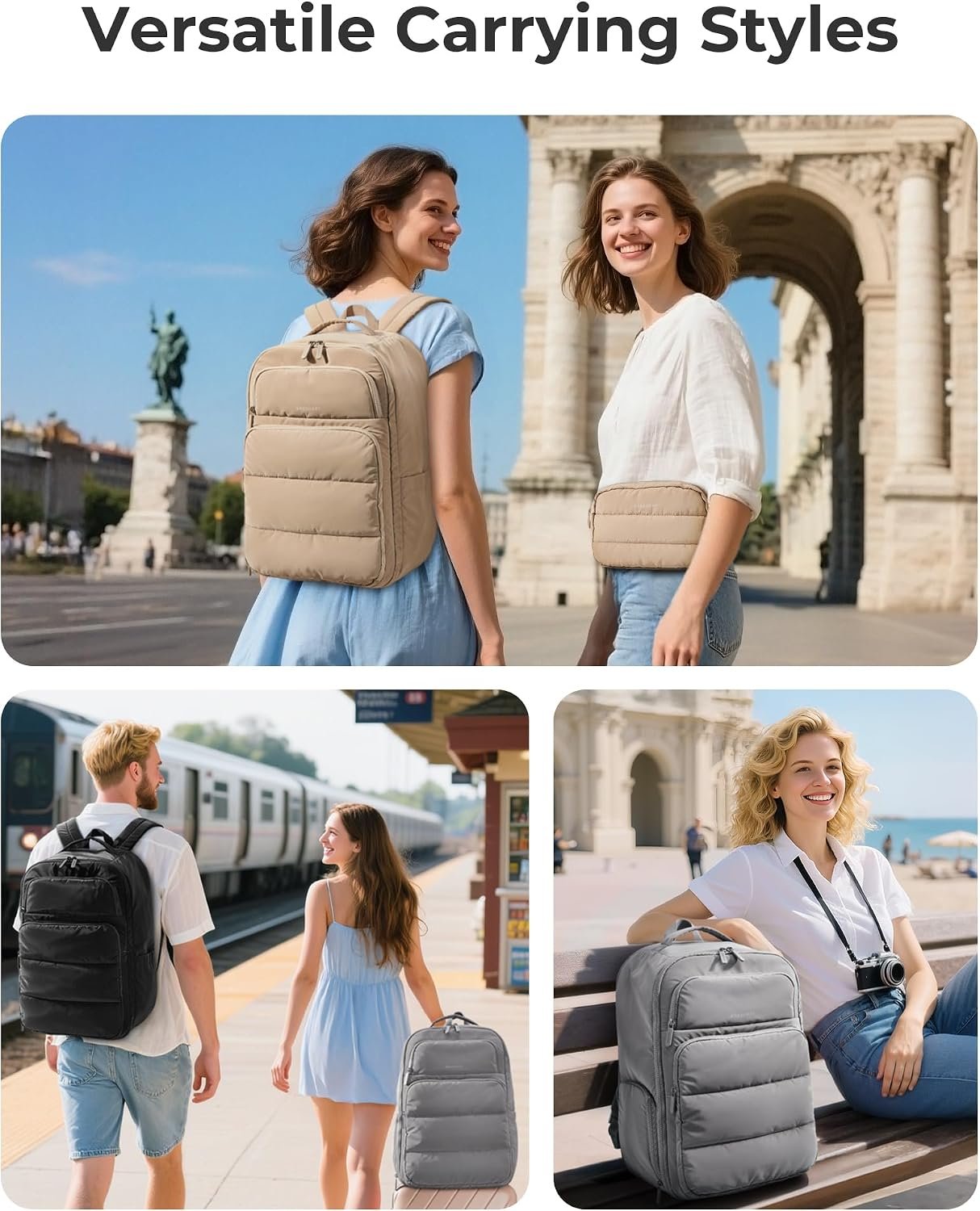 BAGSMART 35L Travel Backpack for Women, 17.3" Carr... - Image 8