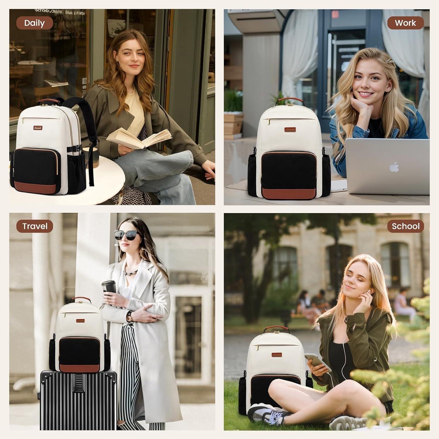 LOVEVOOK Laptop Backpack for Women with Pouch Pock... - Image 8