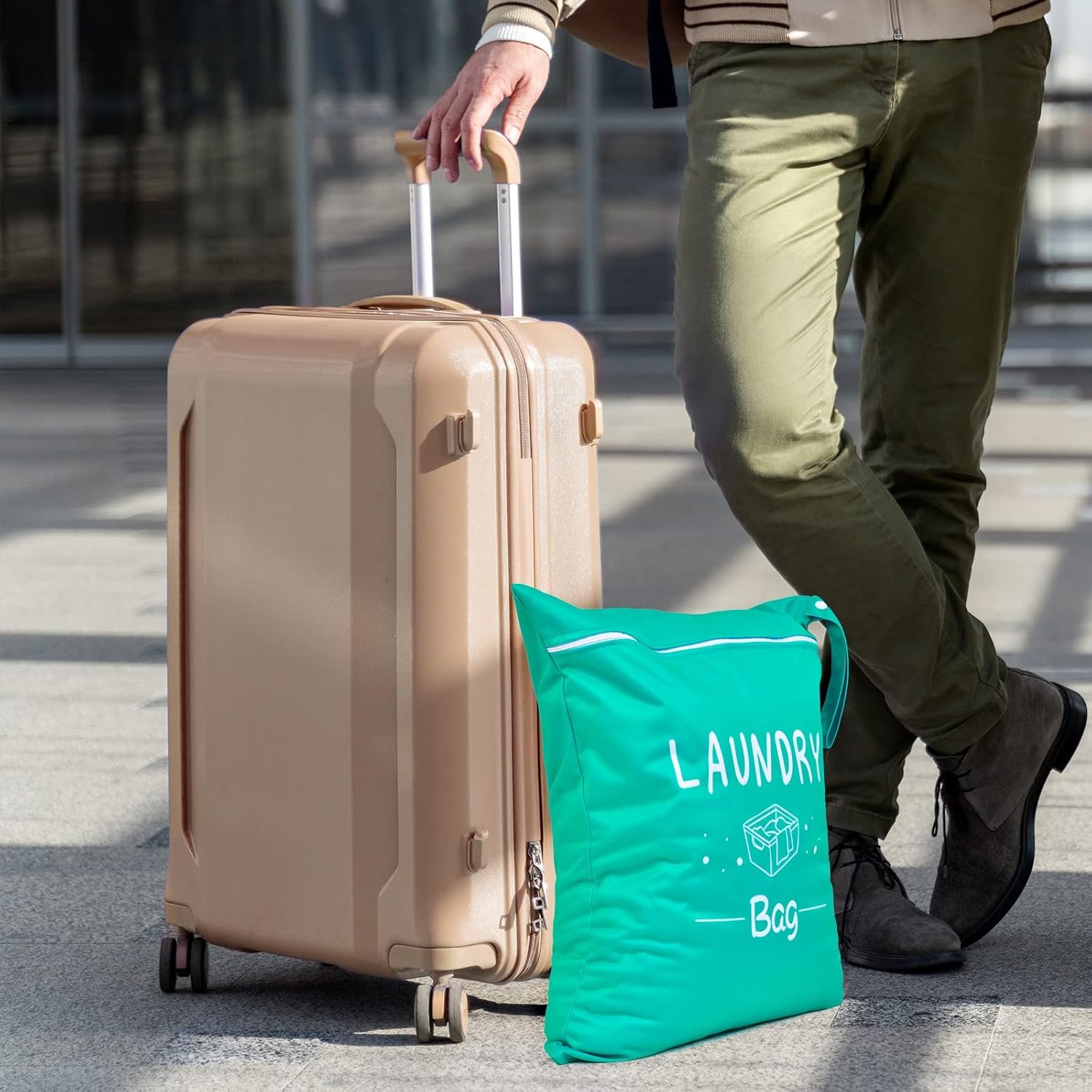 2 Pcs Large Travel Laundry Bags - Waterproof Wet/D... - Image 3