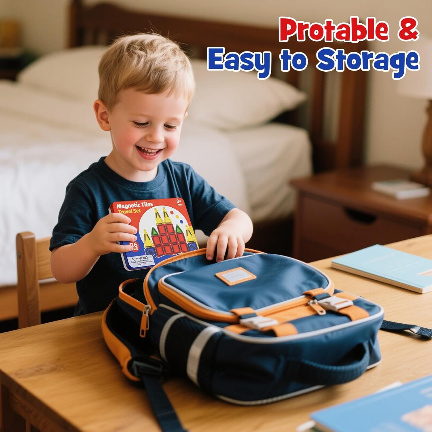 WMXDU Mini Magnetic Tiles with Iron Case, Magnetic... - Image 6